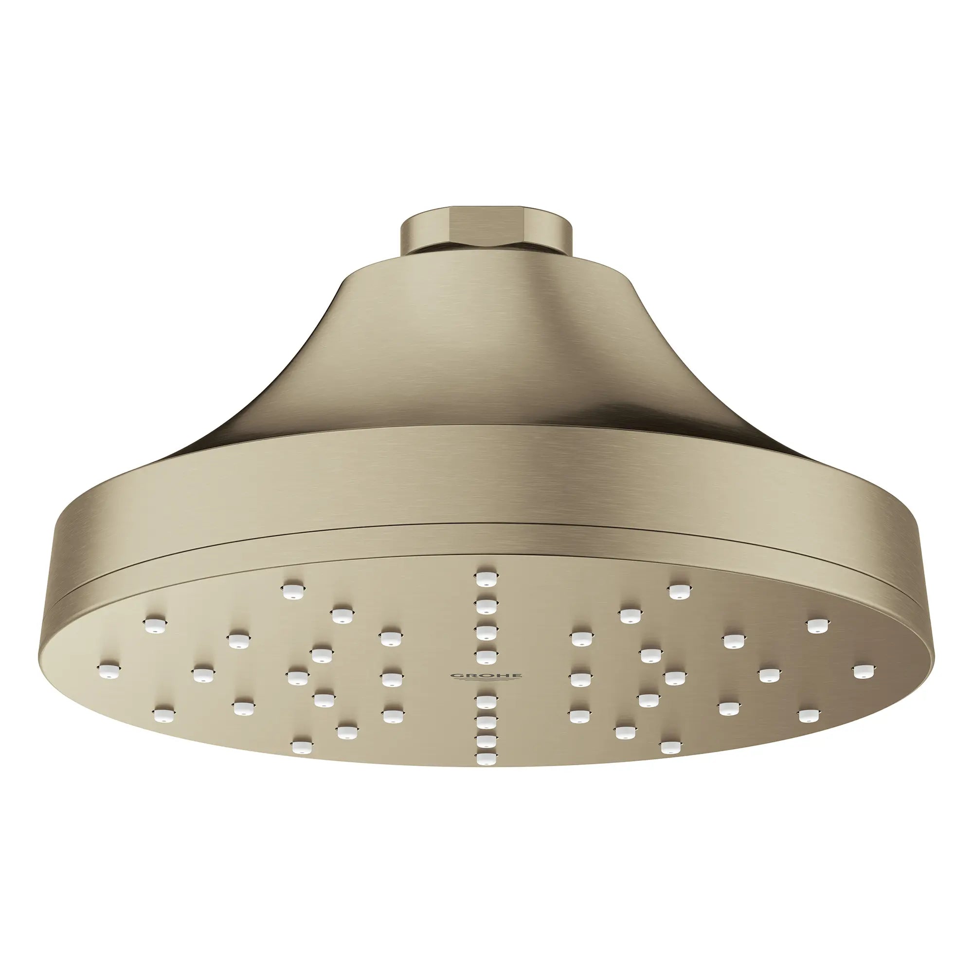 Euphoria 140 with AquaBooster Round Single Spray Shower Head 1.75 GPM (6.6L/min) // BRUSHED NICKEL INFINITYFINISH // 278140_Aqua_Booster_SiloFront_111714EN00_0002_October2025_0_CDNwebp.webp