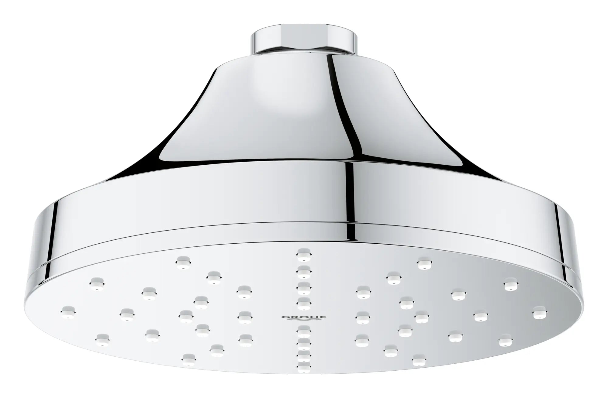 Euphoria 140 with AquaBooster Round Single Spray Shower Head 1.75 GPM (6.6L/min) // GROHE STARLIGHT CHROME // 278245_Aqua_Booster_Silo-SpecSheet_1117140000_0002_October2025_0_CDNwebp.webp