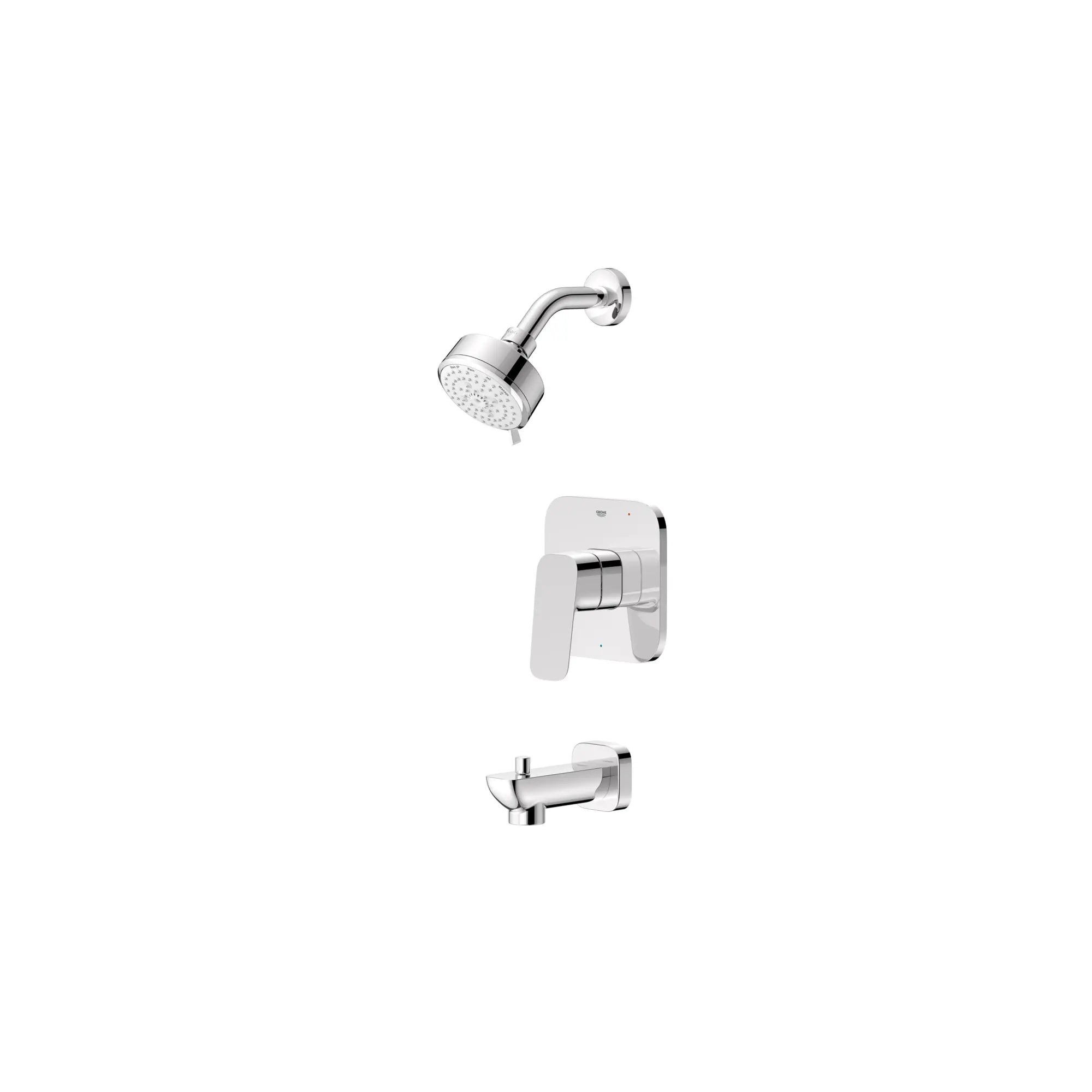Cubeo Pressure Balance Valve Tub/Shower Trim Kit // GROHE STARLIGHT CHROME // 278258_Cubeo_SiloLeft_1053800000_0001_AUGUST2024_0_CDNwebp.webp