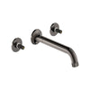 [106216A000] Listra Wall Mount Widespread Bathroom Faucet, 1.2gpm (4.5L/min) - Brushed Cool Sunrise