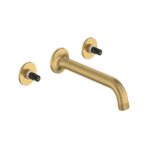 [106216GN00] Listra Wall Mount Widespread Bathroom Faucet, 1.2gpm (4.5L/min) - Brushed Cool Sunrise