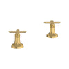 [106254GN00] Listra Cross Handles for Deck Mount Tub Filler (Pair) - GROHE StarLight Chrome