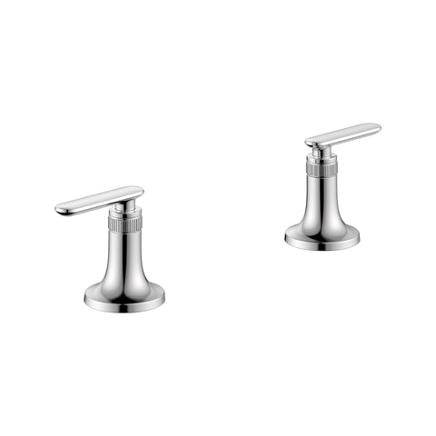 Listra Lever Handles for Bathroom Sink Faucet (Pair) - GROHE StarLight Chrome