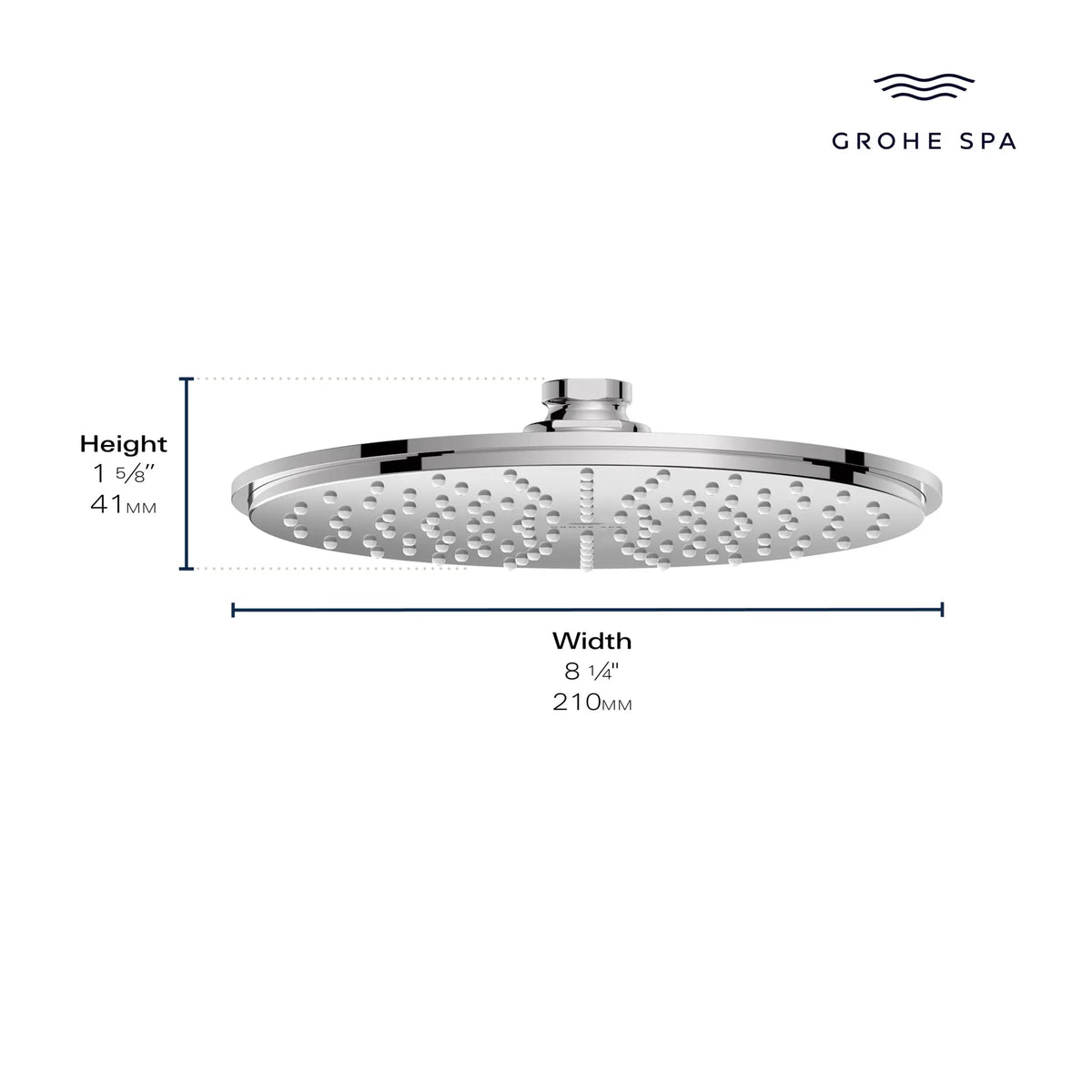 Rainshower Cosmopolitan 210 Shower Head, 8" - 1 Spray, 1.75 GPM (6.6L/min) // MATTE BLACK // 278770_Rainshower_Showerhead_1120940_1120950_0001_NOV2025_0_CDNwebp_e85cb29a-8ddc-4948-a62a-032de7a6fd11.webp