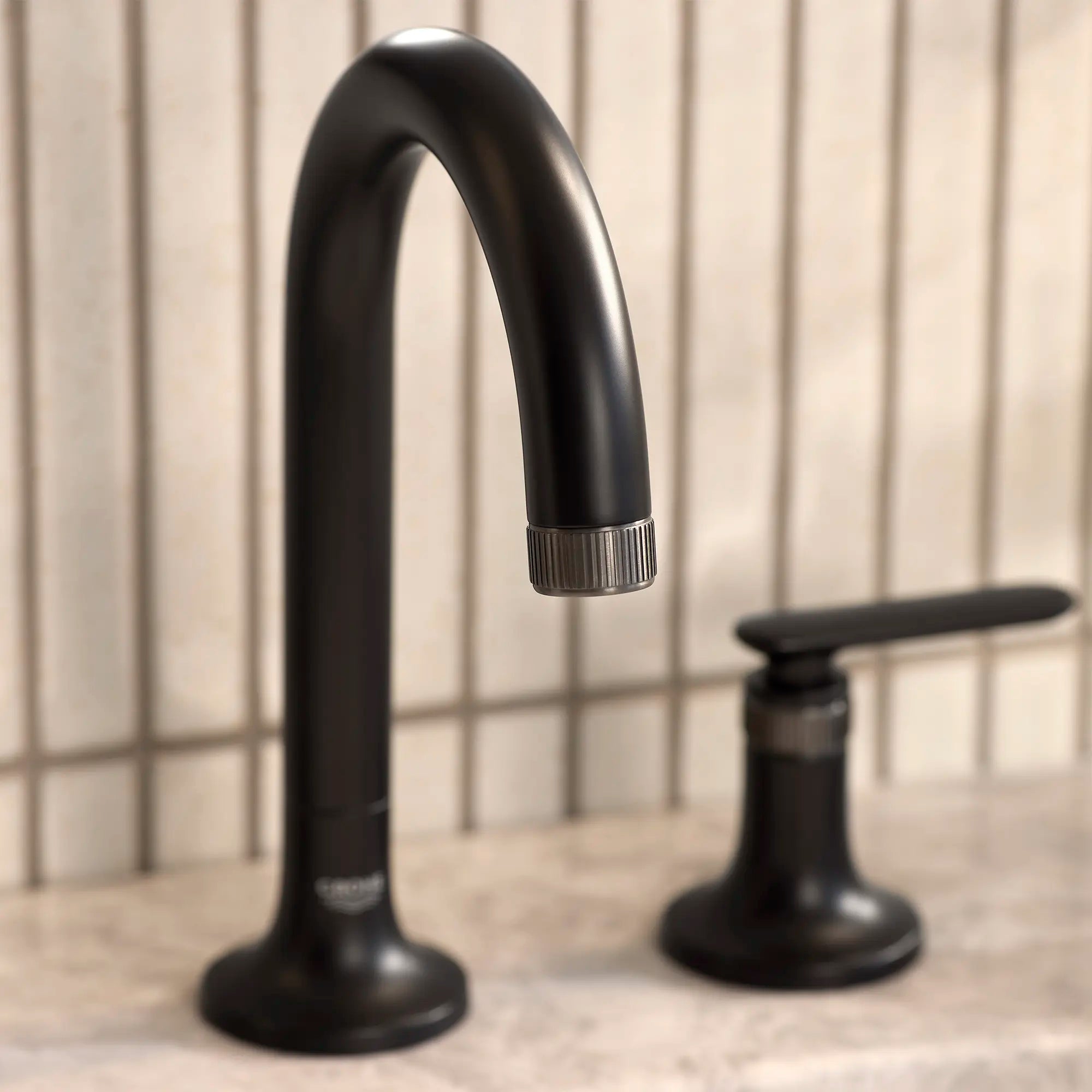 Listra Lever Handles for Bathroom Sink Faucet (Pair) // MATTE BLACK // 278846_Listra_EnvironmentCloseUp_1062212430_1062572430_0002_November2025_0_CDNwebp.webp