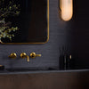 [106216GN00] Listra Wall Mount Widespread Bathroom Faucet, 1.2gpm (4.5L/min) - Brushed Cool Sunrise
