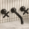 [1062162430] Listra Wall Mount Widespread Bathroom Faucet, 1.2gpm (4.5L/min) - Brushed Cool Sunrise