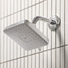 [1117210000] Euphoria 140 Multi Spray Square Showerhead with Aqua Booster - Hard Graphite