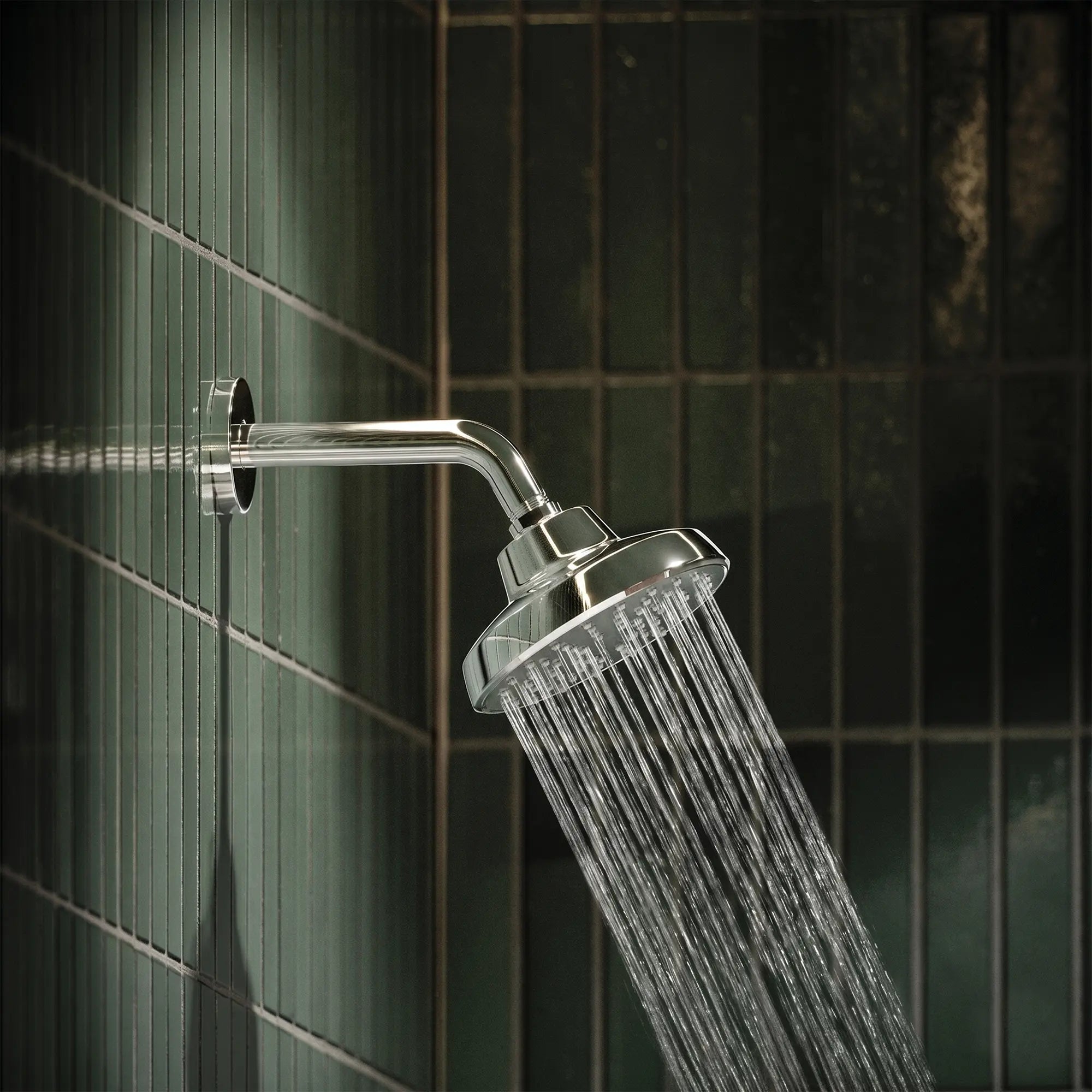 Tempesta 140 with AquaBooster Round Single Spray Shower Head 1.75 GPM (6.6L/min) // GROHE STARLIGHT CHROME // 280800_Aqua_Booster_EnvironmentCloseUp_111727000_0001_January2026_1_CDNwebp.webp