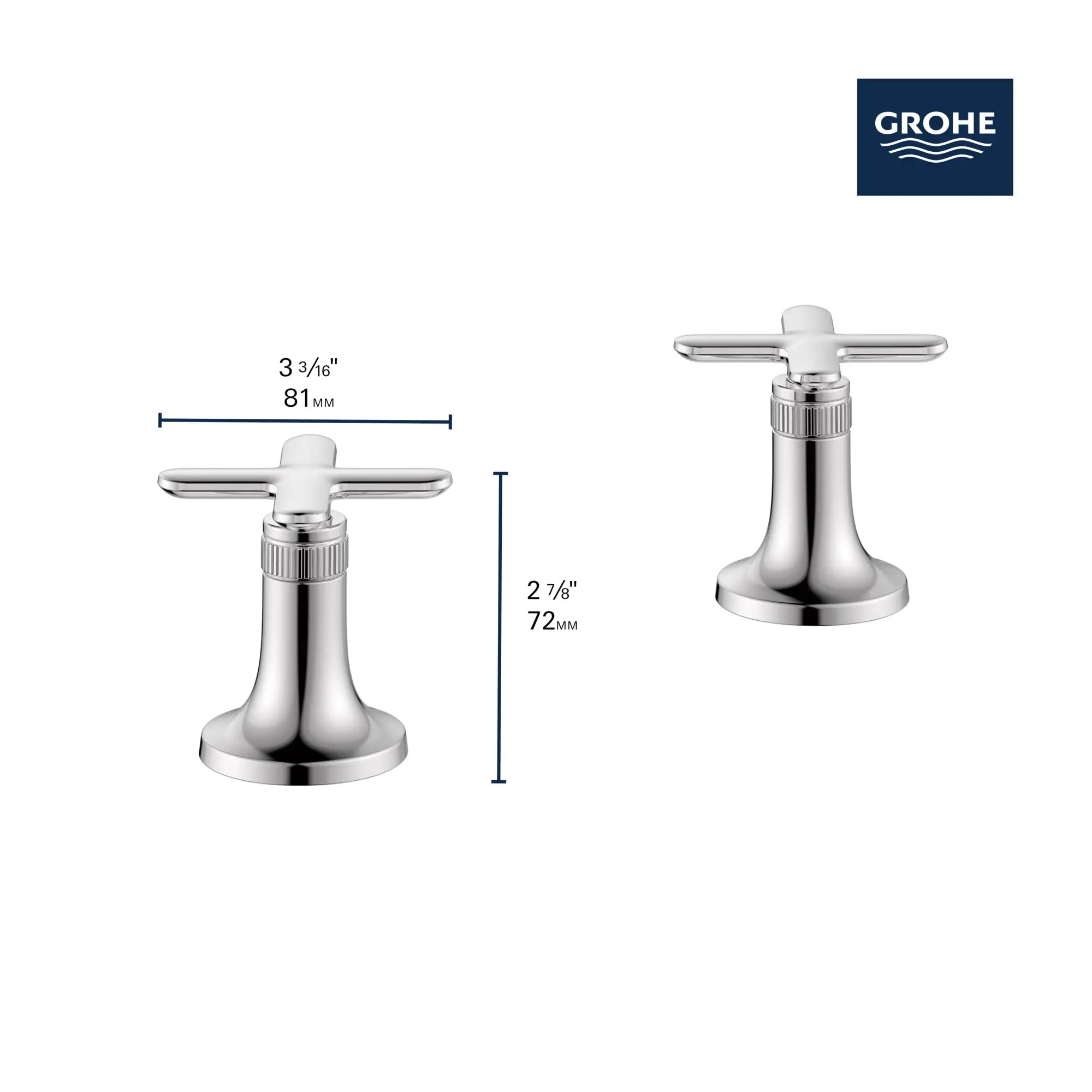Listra Cross Handles for Bathroom Sink Faucet (Pair) // BRUSHED COOL SUNRISE // 281294_Listra_Infographic_06238_0001_FEB2026_1_CDNwebp.webp