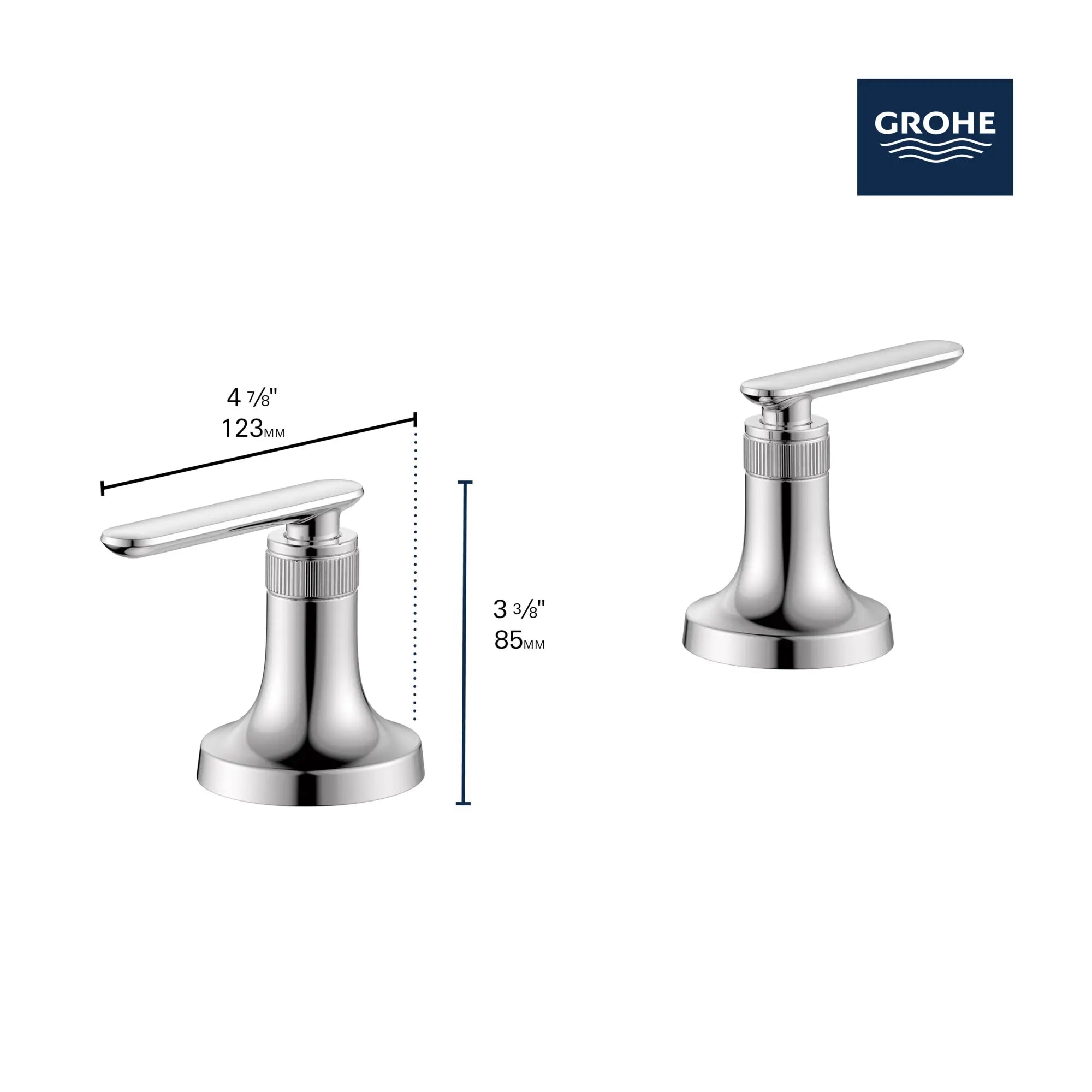 Listra Lever Handles for Deck Mount Tub Filler (Pair) // HARD GRAPHITE // 281297_Listra_Infographic_106270_0001_FEB2026_0_CDNwebp.webp