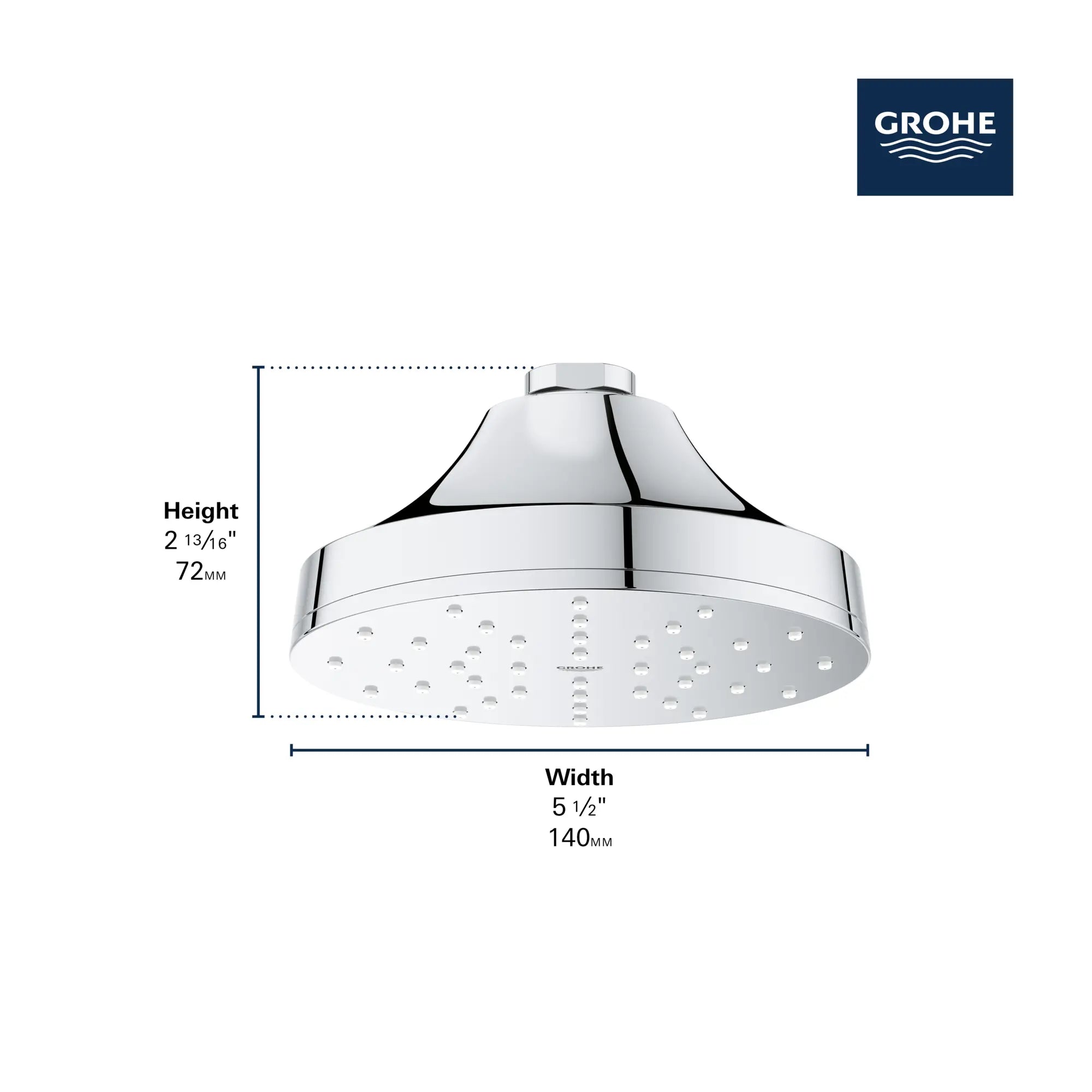Euphoria 140 with AquaBooster Round Single Spray Shower Head 1.75 GPM (6.6L/min) // HARD GRAPHITE // 281314_AquaBooster_Infographic_111714_0001_FEB2026_0_CDNwebp.webp