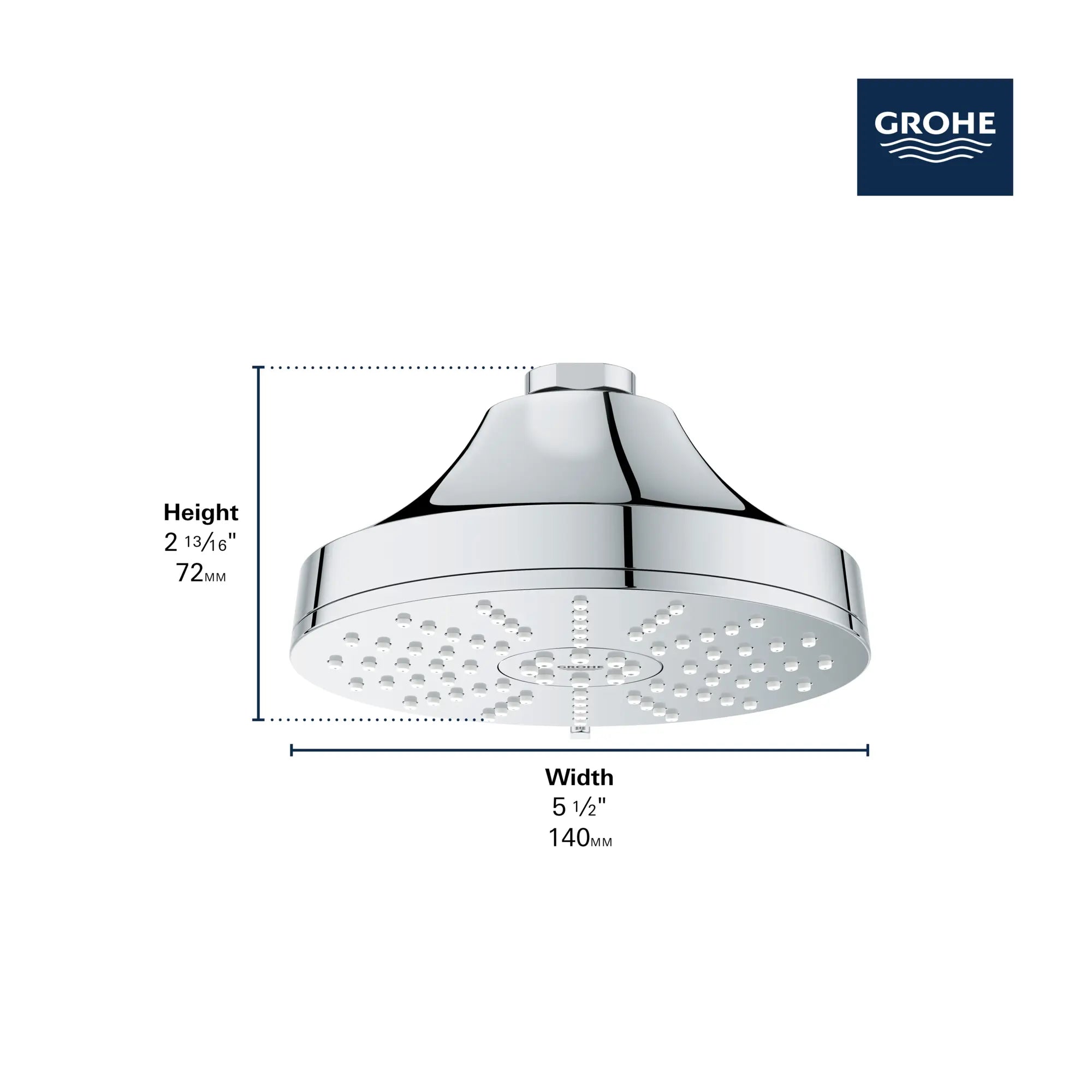Euphoria 140 with AquaBooster Round Multi Spray Shower Head 1.75 GPM (6.6L/min) // BRUSHED NICKEL INFINITYFINISH // 281315_AquaBooster_Infographic_111716_0001_FEB2026_0_CDNwebp.webp