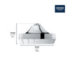 [1117180000] Euphoria 140 Single Spray Square Showerhead with Aqua Booster - GROHE StarLight Chrome
