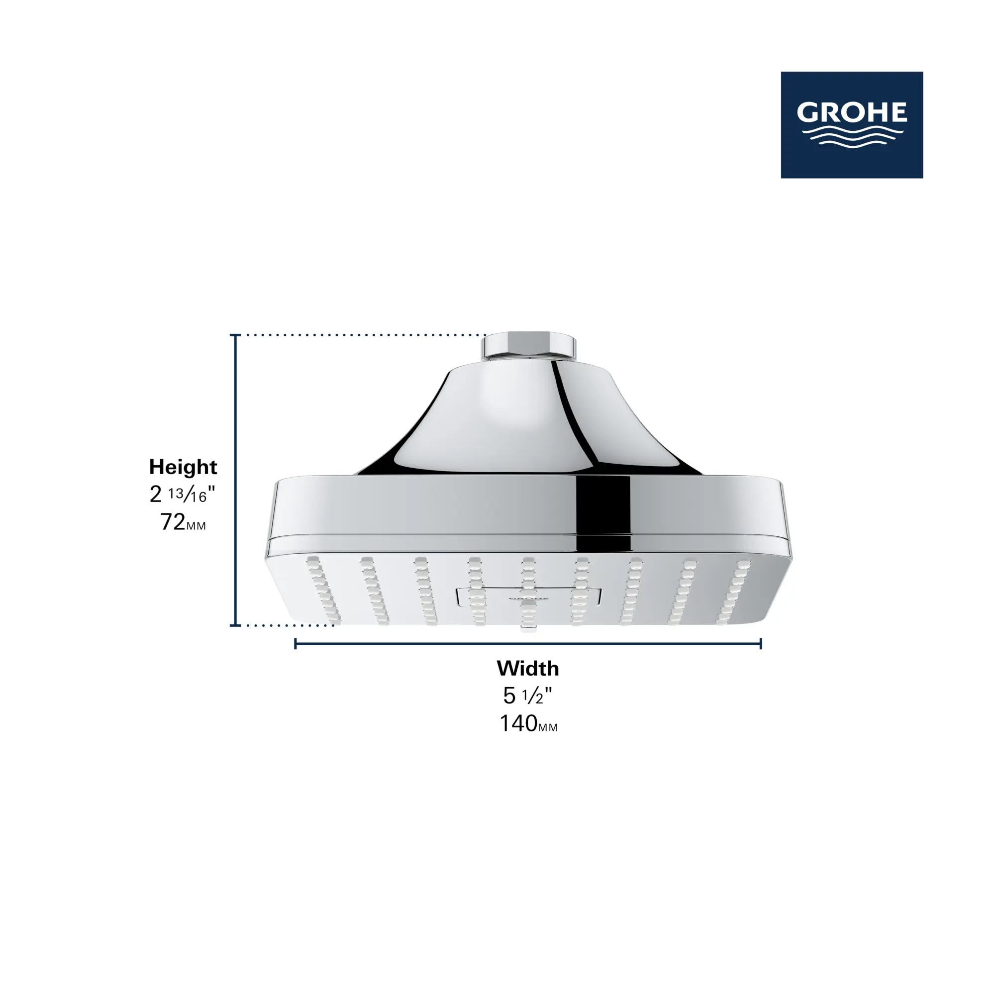 Euphoria 140 with AquaBooster Square Multi Spray Shower Head 1.75 GPM (6.6L/min) // HARD GRAPHITE // 281317_AquaBooster_Infographic_111721_0001_FEB2026_0_CDNwebp.webp