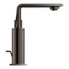 [23857A01] Allure Single-Hole Single-Handle M-Size Bathroom Faucet, 1.2 GPM (4.5 L/min) - Brushed Hard Graphite