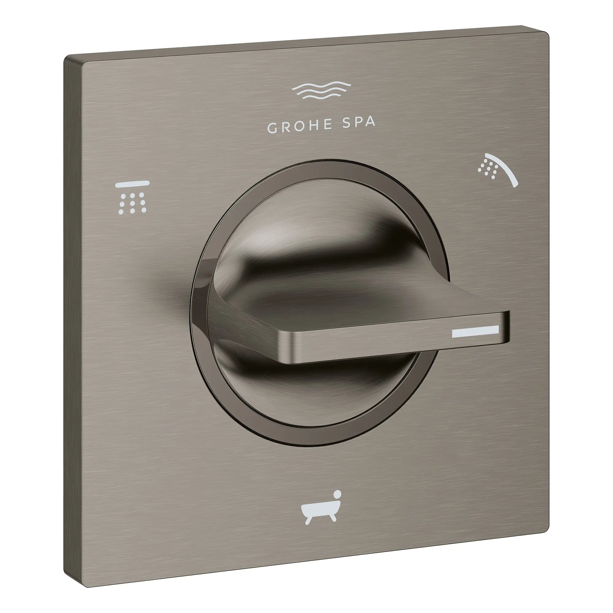 3-Way Diverter Valve Trim // BRUSHED HARD GRAPHITE // 281607_Allure_SiloRight_19591AL1_0001_Feb2026_0_CDNwebp.webp
