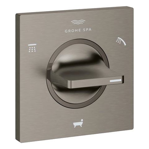 3-Way Diverter Valve Trim - Brushed Hard Graphite