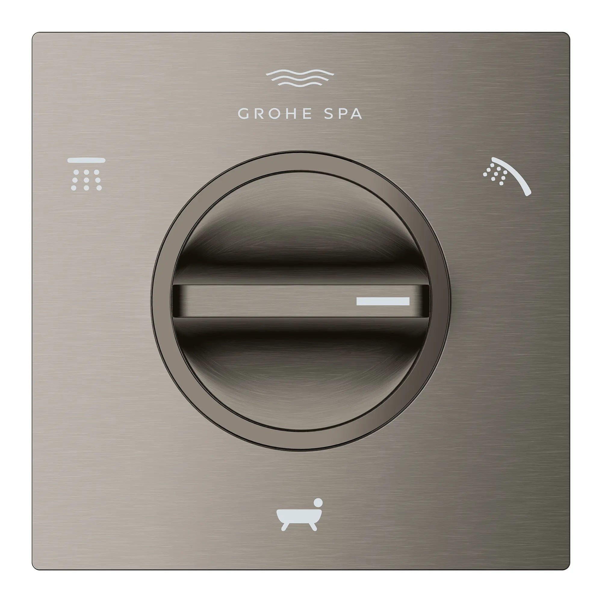 3-Way Diverter Valve Trim // BRUSHED HARD GRAPHITE // 281623_Allure_SiloFront_19591AL1_0001_Feb2026_0_CDNwebp.webp