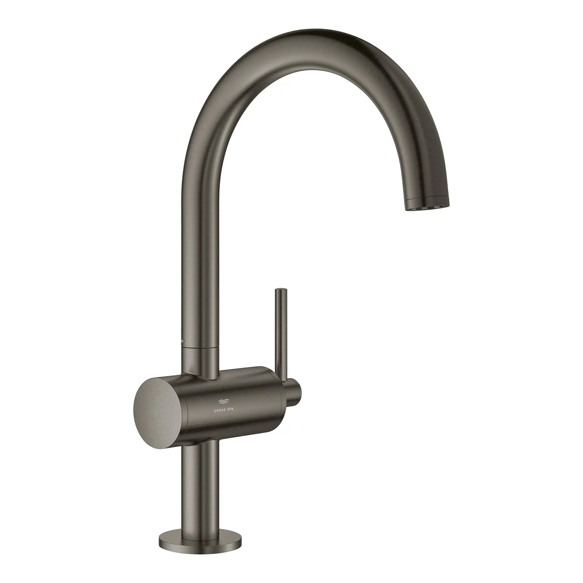 Atrio Single Hole Single-Handle L-Size Bathroom Faucet, 1.2 GPM (4.5 L/min) // BRUSHED HARD GRAPHITE // 281628_Atrio_SiloRight_24350AL0_0001_Feb2026_0_CDNwebp.webp