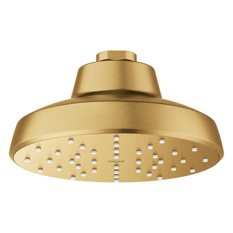 Tempesta 140 with AquaBooster Round Single Spray Shower Head 1.75 GPM (6.6L/min) - Brushed Cool Sunrise