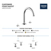 [106261GN00] Listra 3-Hole Deck Mount Roman Tub Filler - Brushed Cool Sunrise