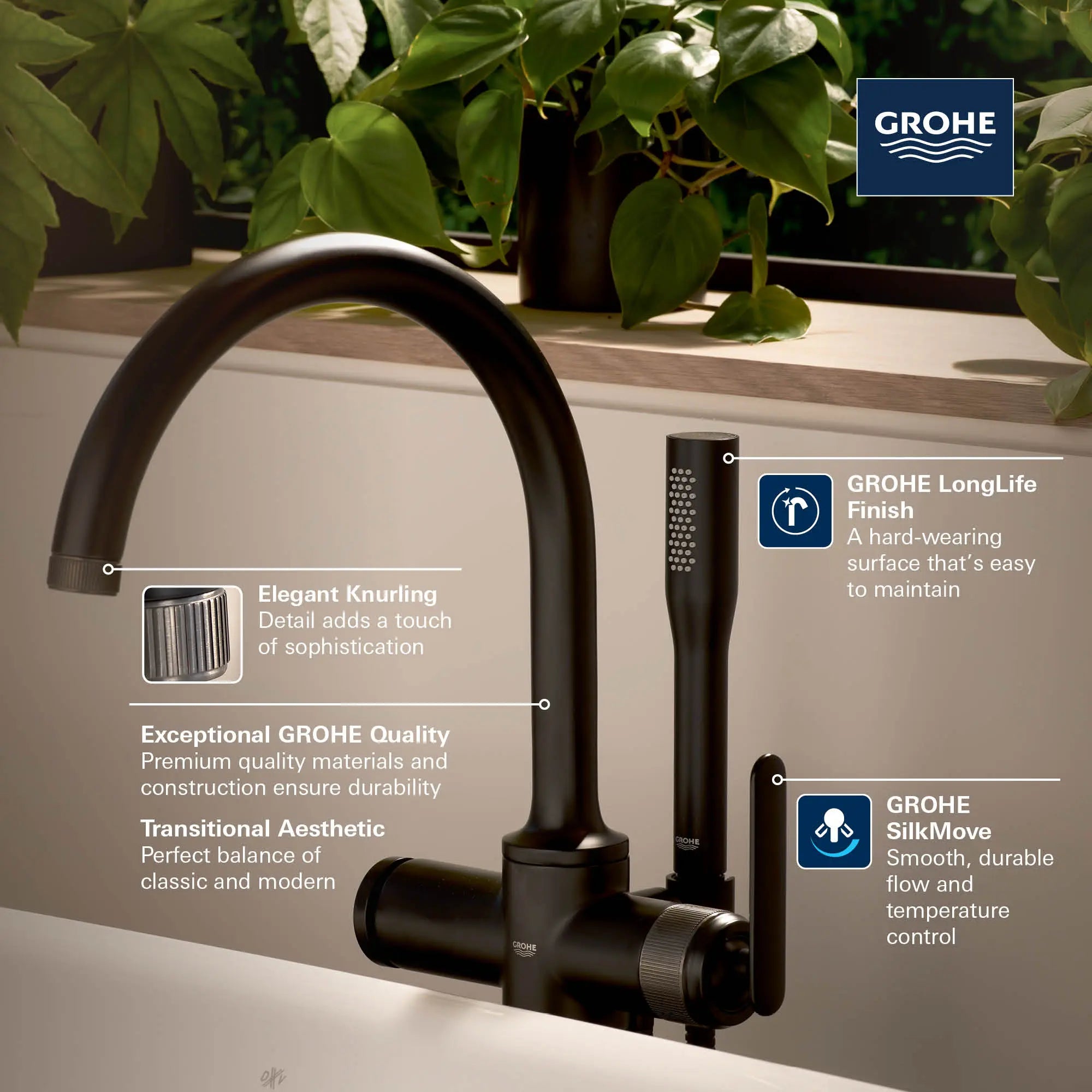 Listra Single-Handle Freestanding Tub Faucet with 1.75 gpm (6.6L/min) Hand Shower // GROHE STARLIGHT CHROME // 281868_Listra_Infographic_1062560_0001_FEB2026_0_CDNwebp.webp