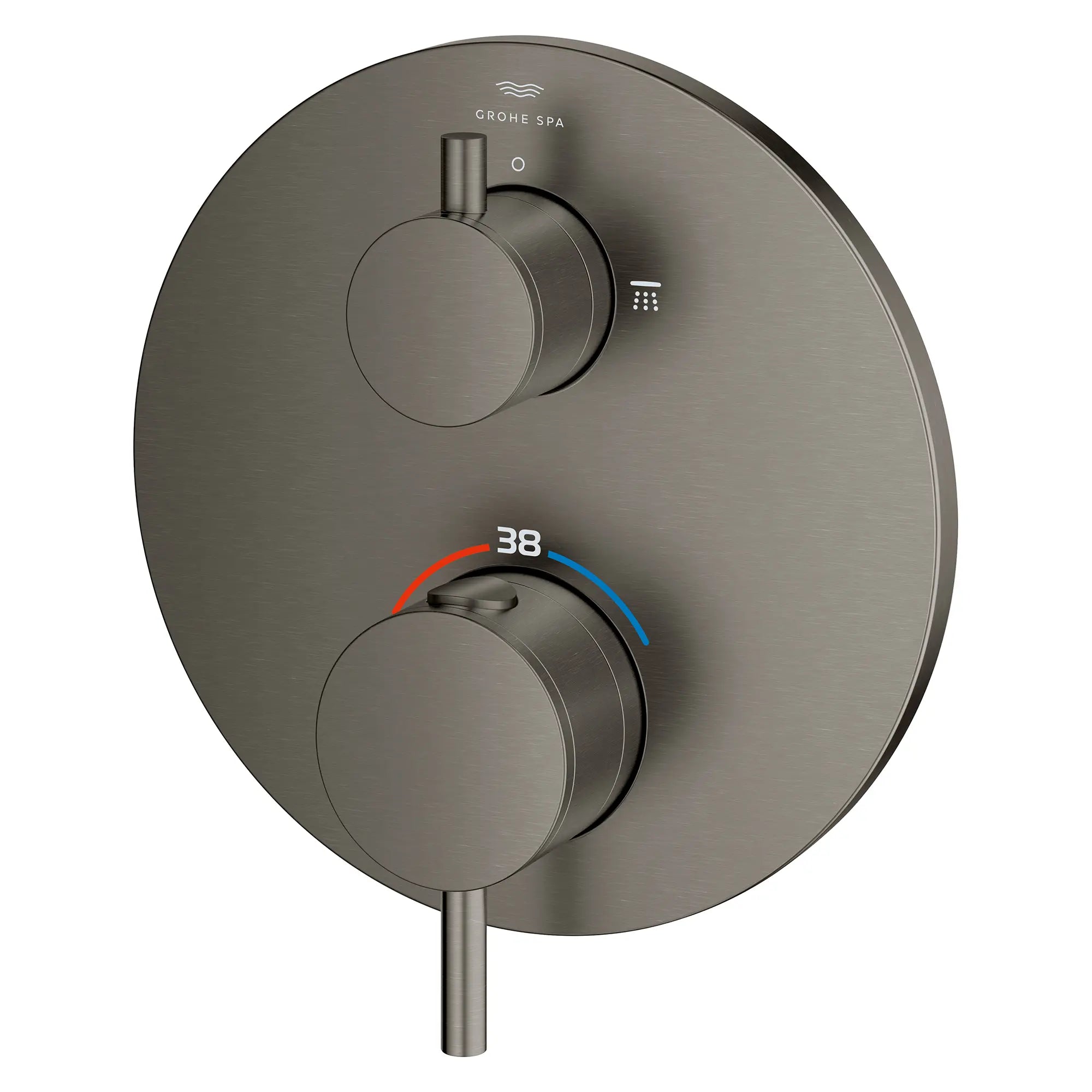 Atrio Single Function 2-Handle Thermostatic Valve Trim // BRUSHED HARD GRAPHITE // 282191_Atrio_SiloLeft_24360AL0_0001_March2026_0_CDNwebp.webp