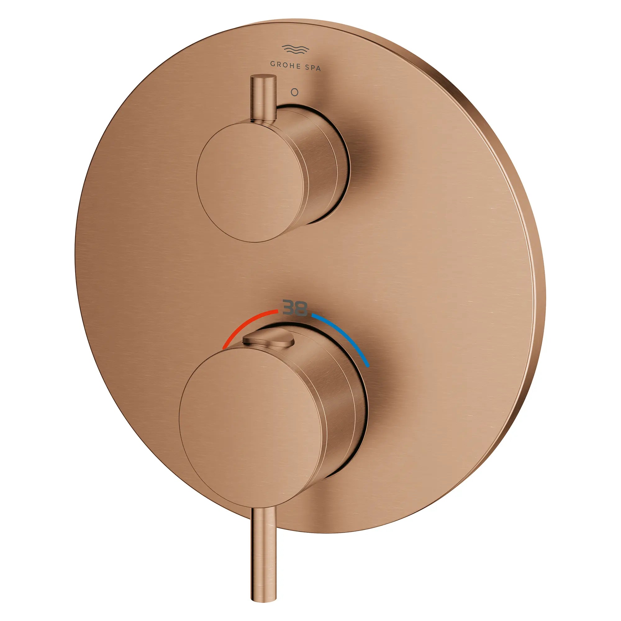 Atrio Single Function 2-Handle Thermostatic Valve Trim // BRUSHED WARM SUNSET // 282193_Atrio_SiloLeft_24360DL0_0001_March2026_0_CDNwebp.webp