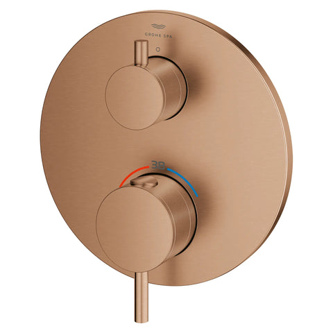 Atrio Single Function 2-Handle Thermostatic Valve Trim - Brushed Warm Sunset