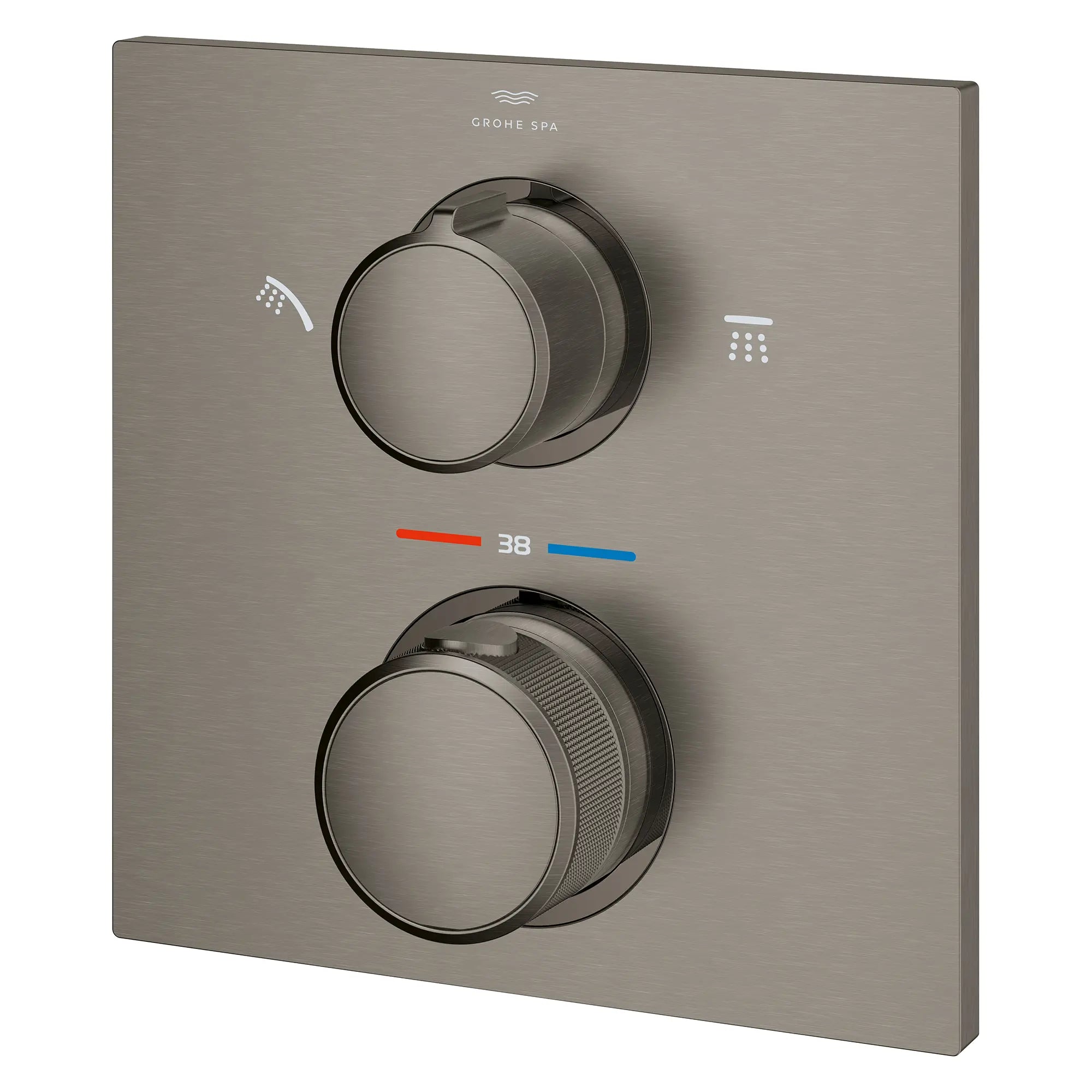 Dual Function 2-Handle Thermostatic Valve Trim // BRUSHED HARD GRAPHITE // 282206_Allure_SiloLeft_29178AL1_0001_March2026_0_CDNwebp.webp