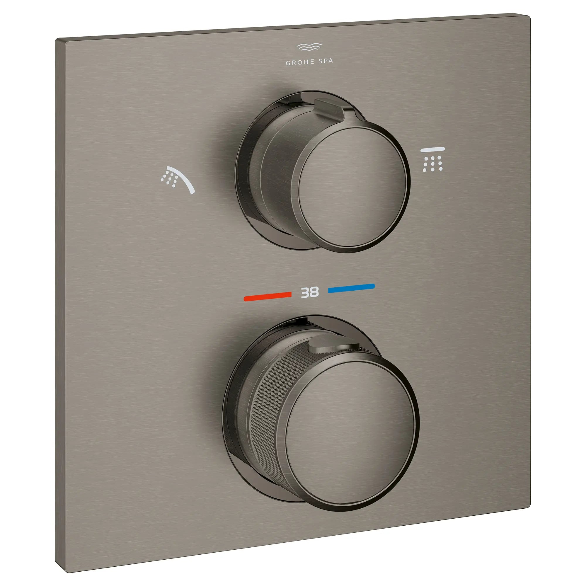 Dual Function 2-Handle Thermostatic Valve Trim // BRUSHED HARD GRAPHITE // 282210_Allure_SiloRight_29178AL1_0001_March2026_0_CDNwebp.webp