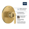 [1061760000] Listra Pressure Balance Valve Trim with Cartridge - GROHE StarLight Chrome