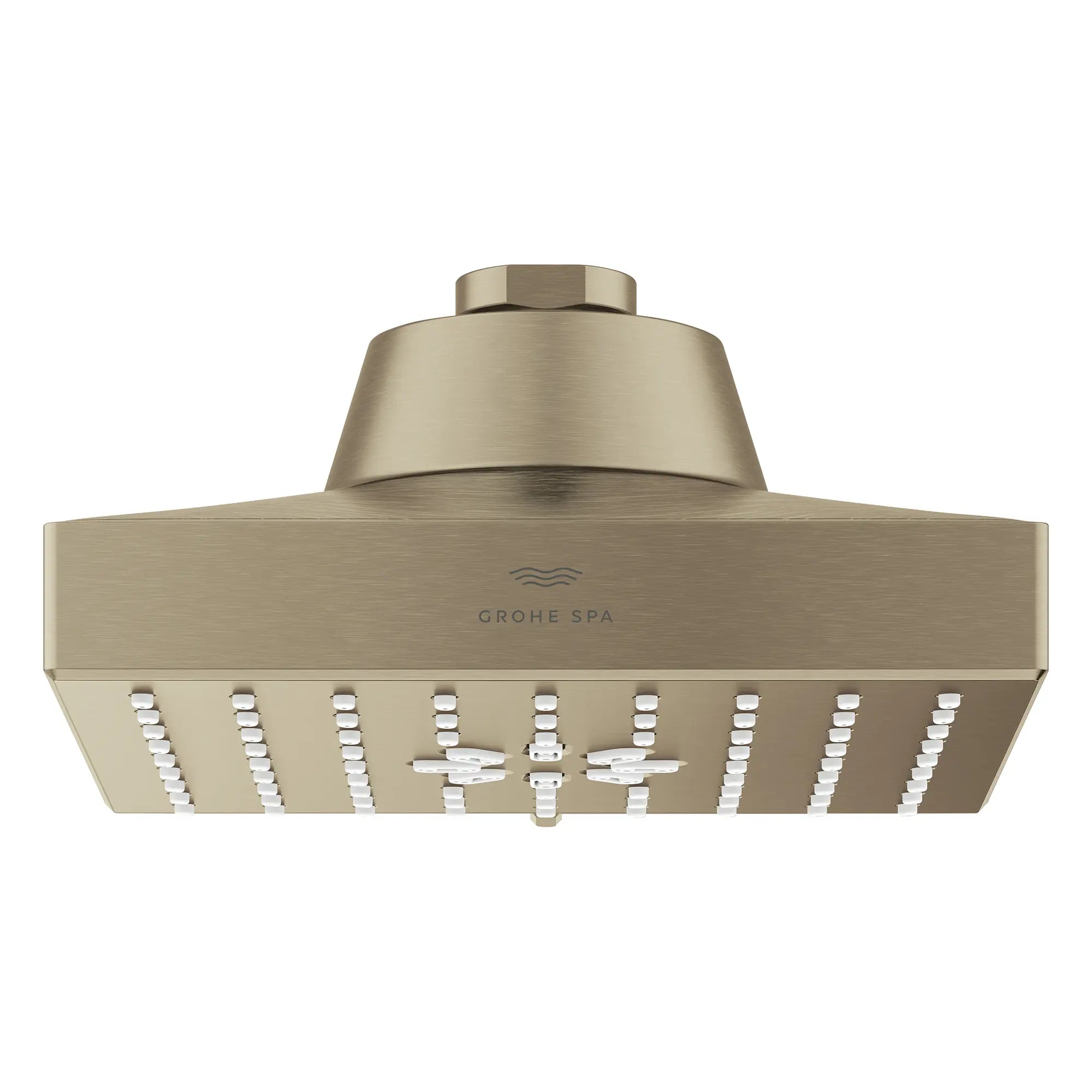 Rainshower Aqua Multi Spray 5 1/2" Square Shower Head with Aqua Booster 1.75 GPM (6.6 L/min) // BRUSHED NICKEL INFINITYFINISH // 283615_Aquabooster_SiloFront_111672EN00_111673EN00_0001_April2026_0_CDNwebp.webp