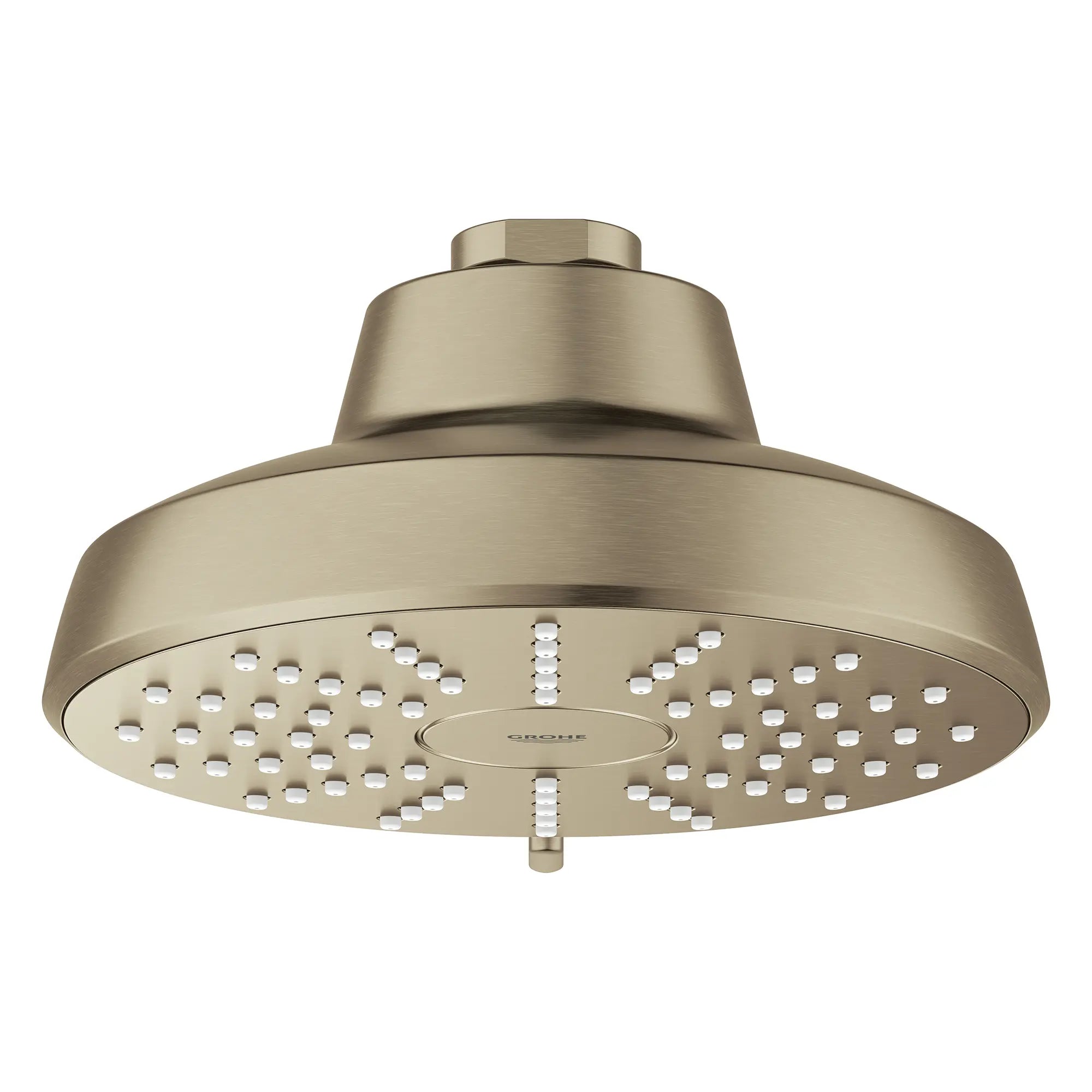 Tempesta 140 with AquaBooster Round Multi Spray Shower Head 1.75 GPM (6.6L/min) // BRUSHED NICKEL INFINITYFINISH // 283632_Aquabooster_SiloFront_111746EN00_001_01_0001_April2026_0_CDNwebp.webp