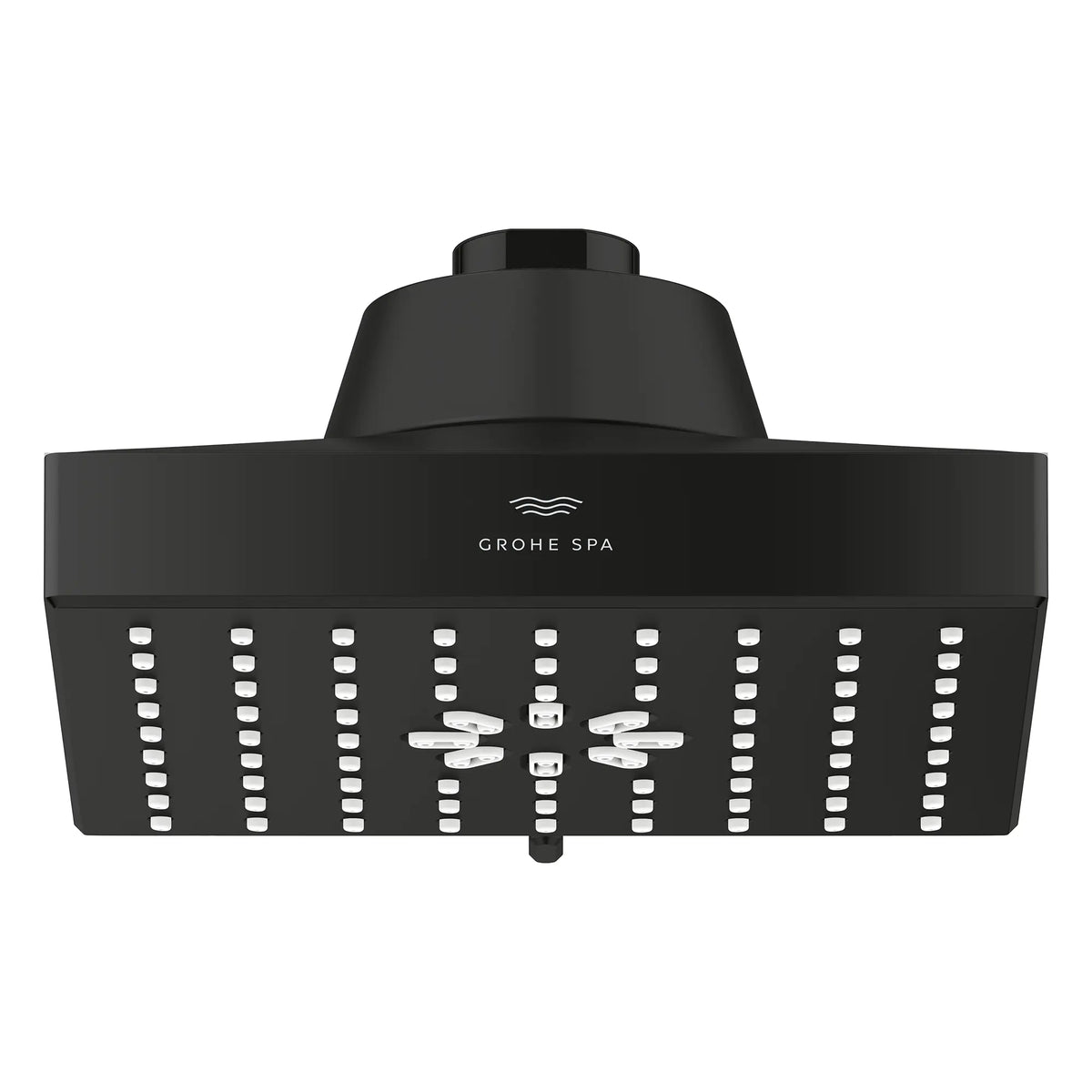 Rainshower Aqua Multi Spray 5 1/2" Square Shower Head with AquaBooster 1.75 GPM (6.6 L/min) // MATTE BLACK // 283640_Aquabooster_SiloFront_1116722430_1116732430_0002_April2026_0_CDNwebp.webp