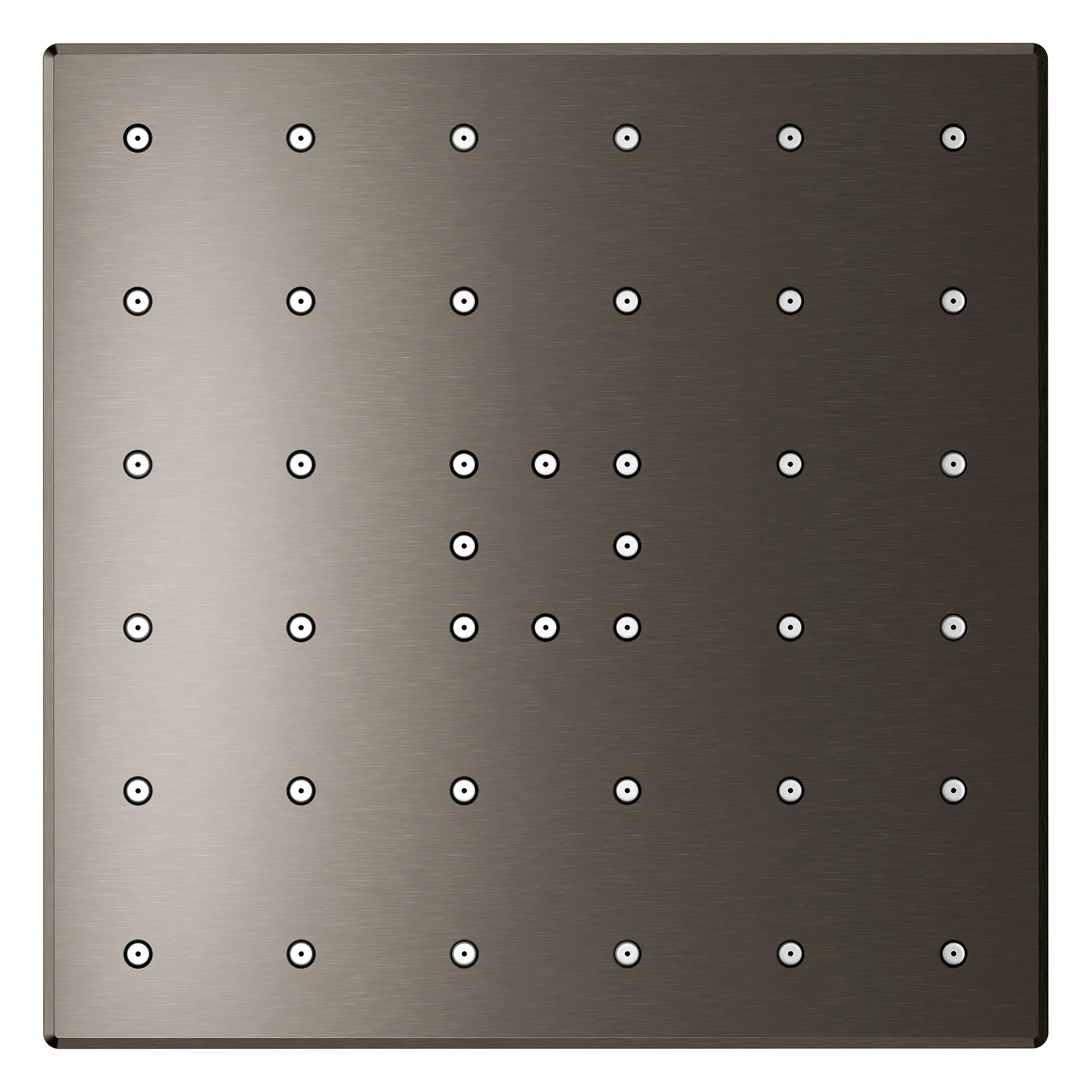Rainshower Aqua Single Spray 5 1/2" Square Showerhead with AquaBooster 1.75 GPM (6.6 L/min) // BRUSHED HARD GRAPHITE // 283672_Aquabooster_SiloOther_111661AL00_111668AL00_0001_April2026_0_CDNwebp.webp