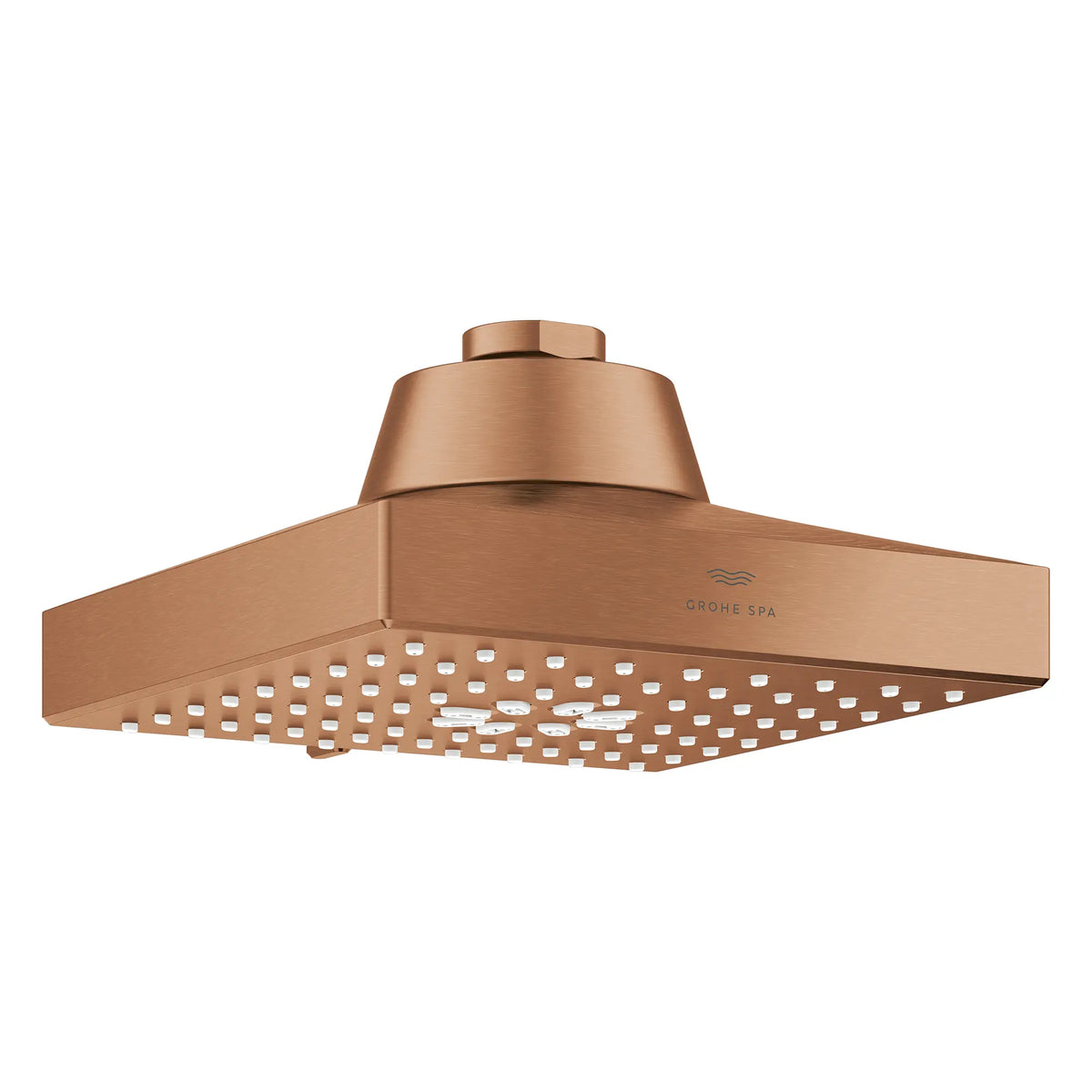 Rainshower Aqua Multi Spray 5 1/2" Square Shower Head with AquaBooster 1.75 GPM (6.6 L/min) // BRUSHED WARM SUNSET // 283686_Aquabooster_SiloOther_111672DL00_111673DL00_007_01_0001_April2026_0_CDNwebp.webp