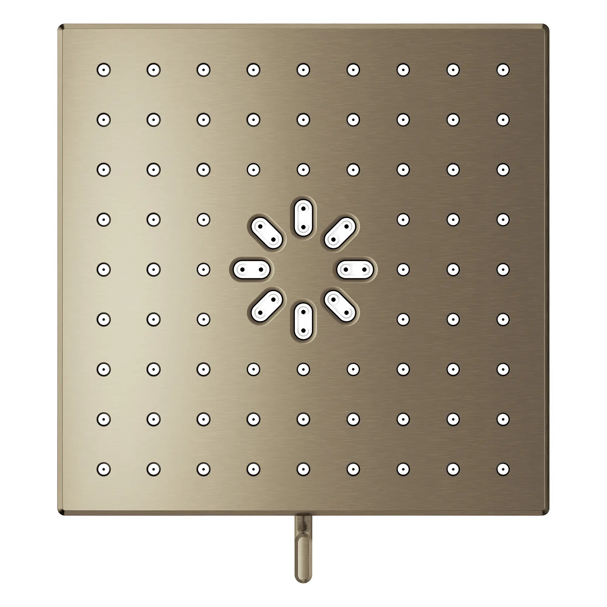 Rainshower Aqua Multi Spray 5 1/2" Square Shower Head with Aqua Booster 1.75 GPM (6.6 L/min) // BRUSHED NICKEL INFINITYFINISH // 283689_Aquabooster_SiloOther_111672EN00_111673EN00_004_01_0001_April2026_0_CDNwebp.webp