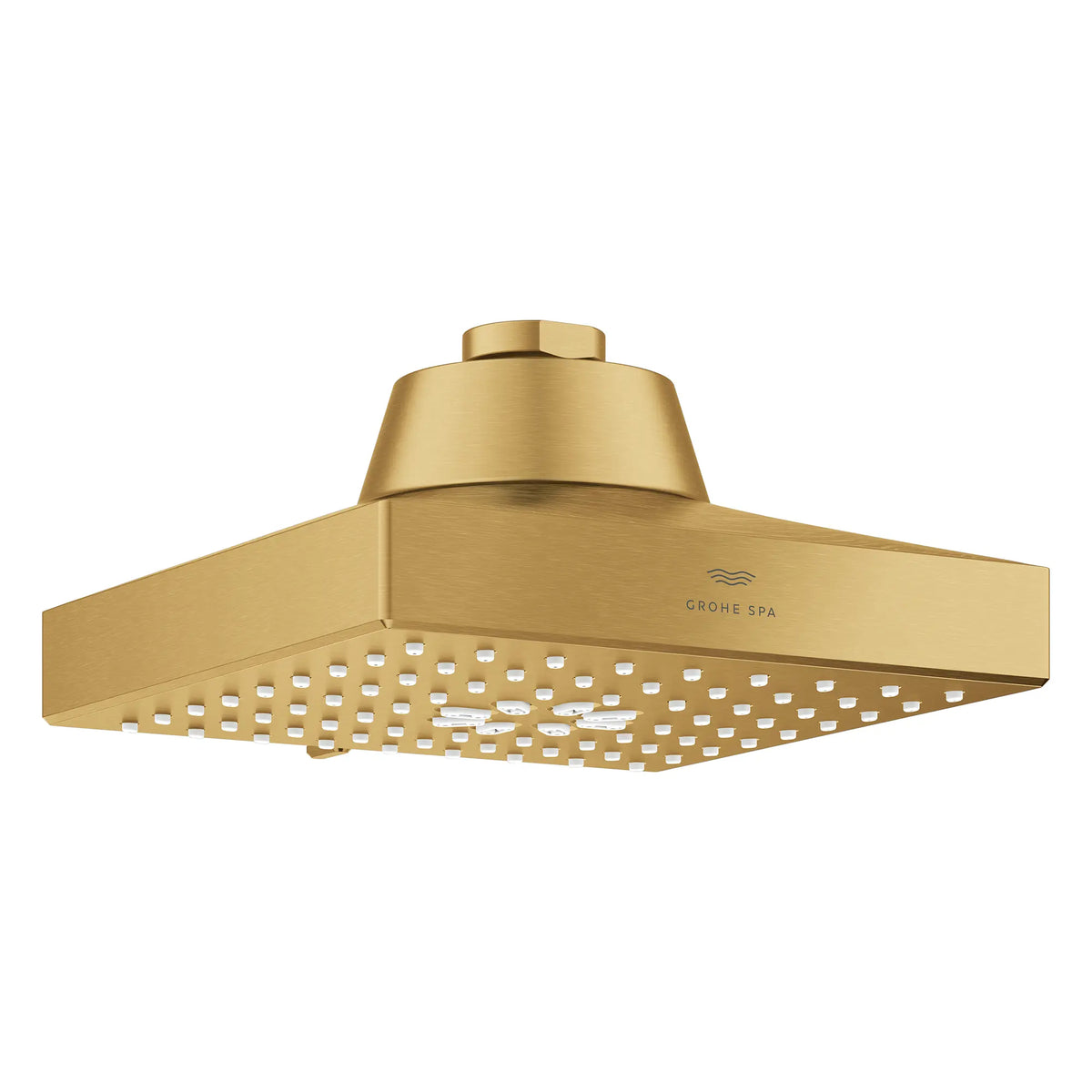 Rainshower Aqua Multi Spray 5 1/2" Square Shower Head with AquaBooster 1.75 GPM (6.6 L/min) // BRUSHED COOL SUNRISE // 283694_Aquabooster_SiloOther_111672GN00_111673GN00_007_01_0001_April2026_0_CDNwebp.webp
