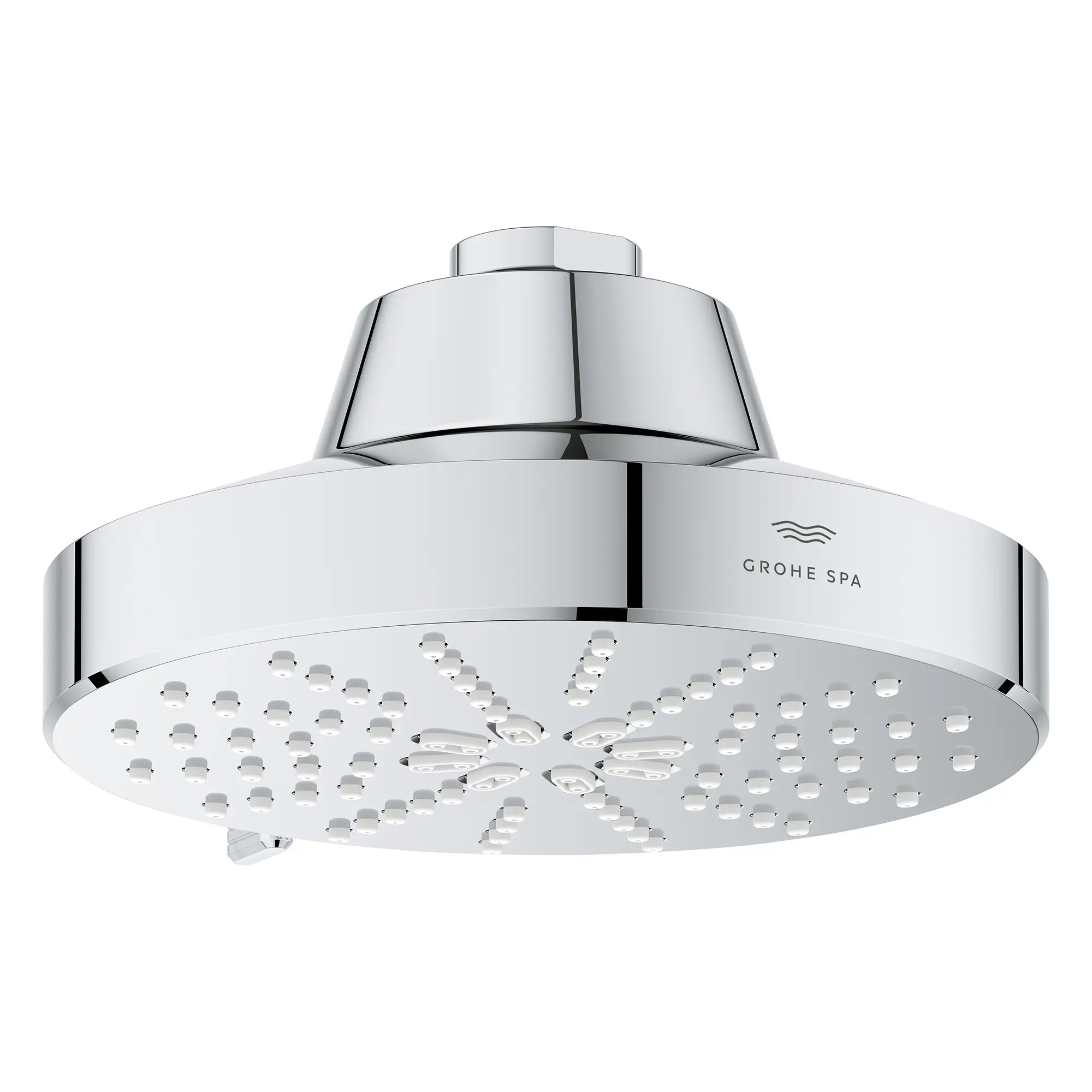 Rainshower Aqua Multi Spray 5 1/2" Showerhead with Aqua Booster 2.5 GPM (9.5 L/min) // GROHE STARLIGHT CHROME // 283742_Aquabooster_SiloOther_1116110000_1116590000_0001_April2026_0_CDNwebp_25204641-409c-43f5-a715-9a0512840f0b.webp