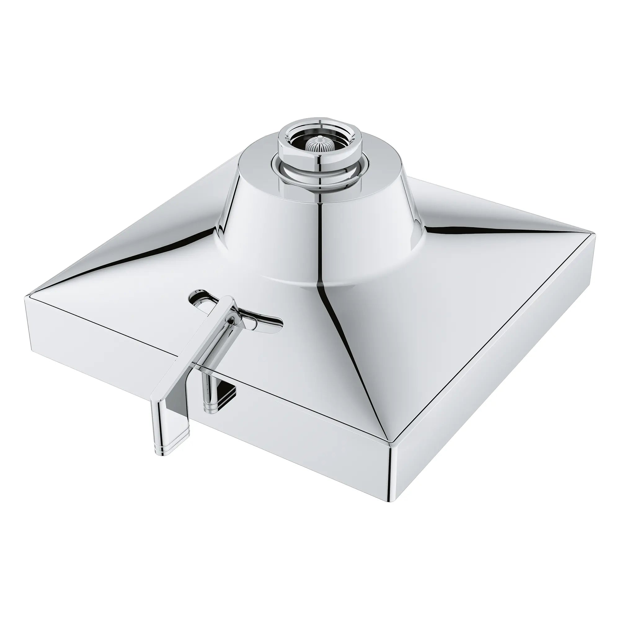 Rainshower Aqua Multi Spray 5 1/2" Square Shower Head with Aqua Booster 1.75 GPM (6.6 L/min) // GROHE STARLIGHT CHROME // 283750_Aquabooster_SiloOther_1116720000_1116730000_0001_April2026_0_CDNwebp.webp