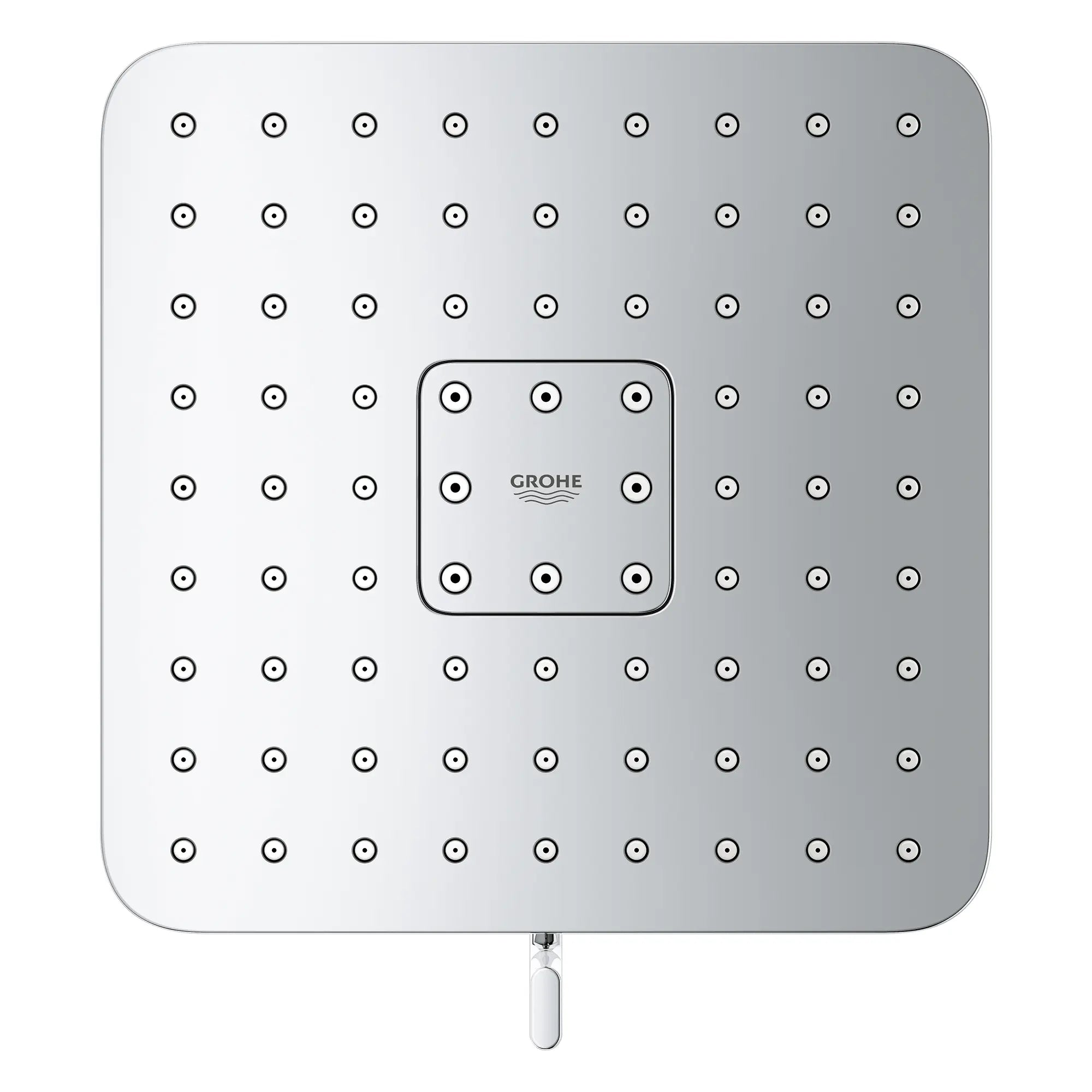 Euphoria 140 with AquaBooster Square Multi Spray Shower Head 1.75 GPM (6.6L/min) // GROHE STARLIGHT CHROME // 283763_Aquabooster_SiloOther_1117210000_0001_April2026_0_CDNwebp.webp