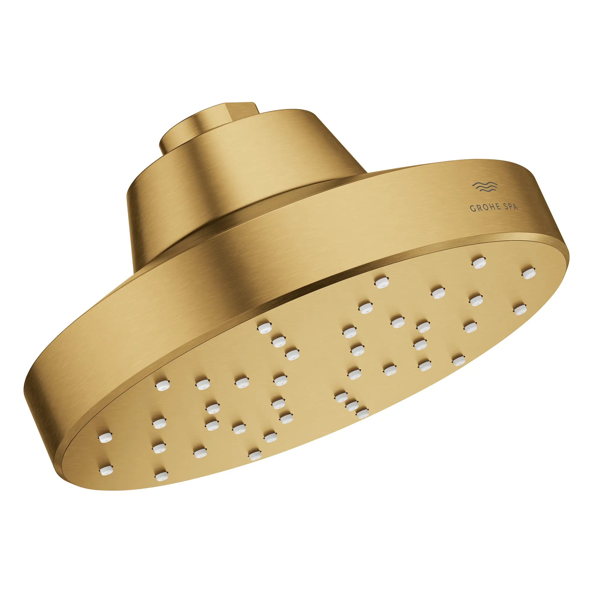 Rainshower Aqua Mono Spray 5 1/2" Showerhead with Aqua Booster 1.75 GPM (6.6 L/min) // BRUSHED COOL SUNRISE // 283786_Aquabooster_SiloRight_111518GN00_111519GN00_010_01_0001_April2026_0_CDNwebp.webp