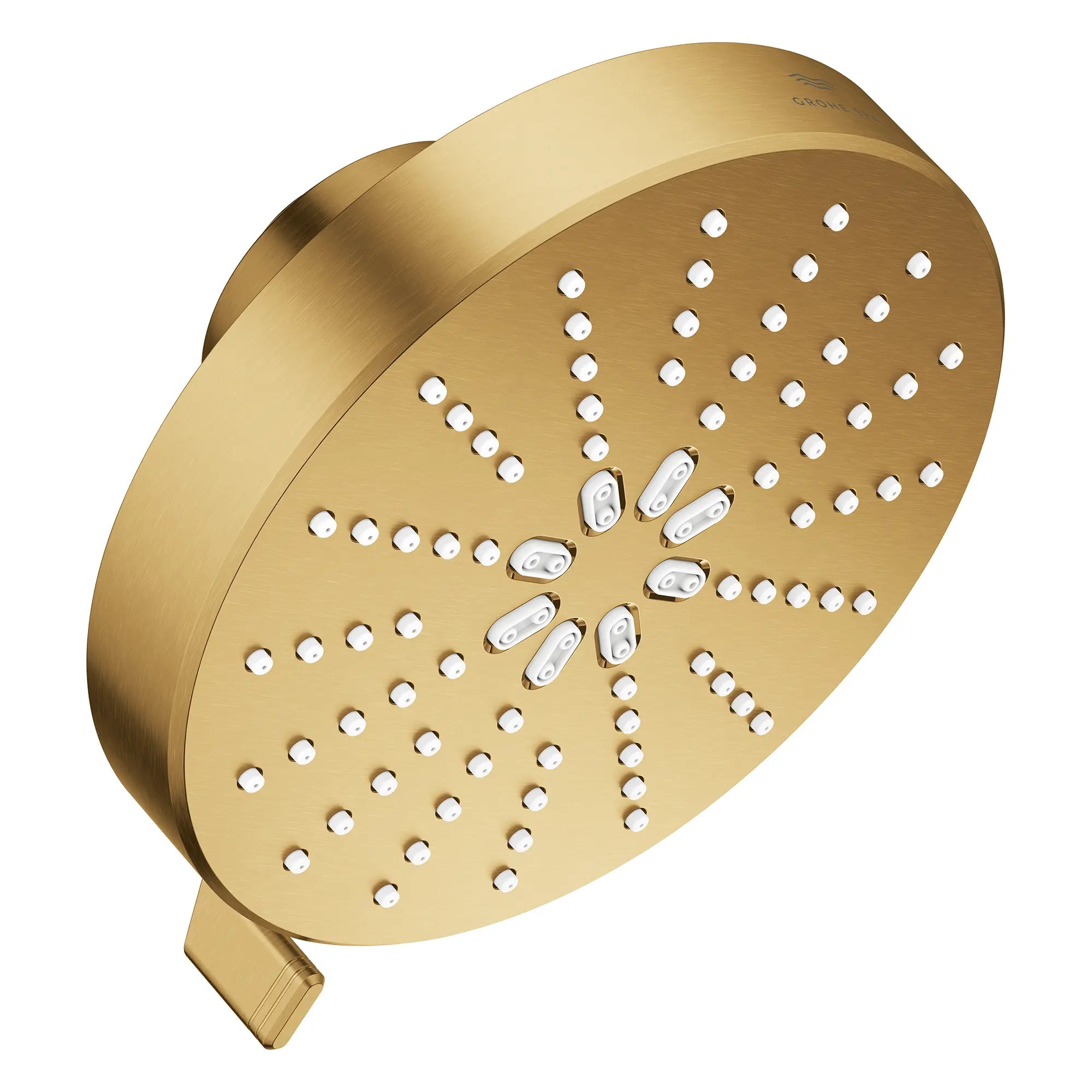 Rainshower Aqua 140 Multi Spray 5 1/2" Shower Head with Aqua Booster 1.75 GPM (6.6 L/min) // BRUSHED COOL SUNRISE // 283793_Aquabooster_SiloRight_111611GN00_111659GN00_002_01_0001_April2026_0_CDNwebp.webp