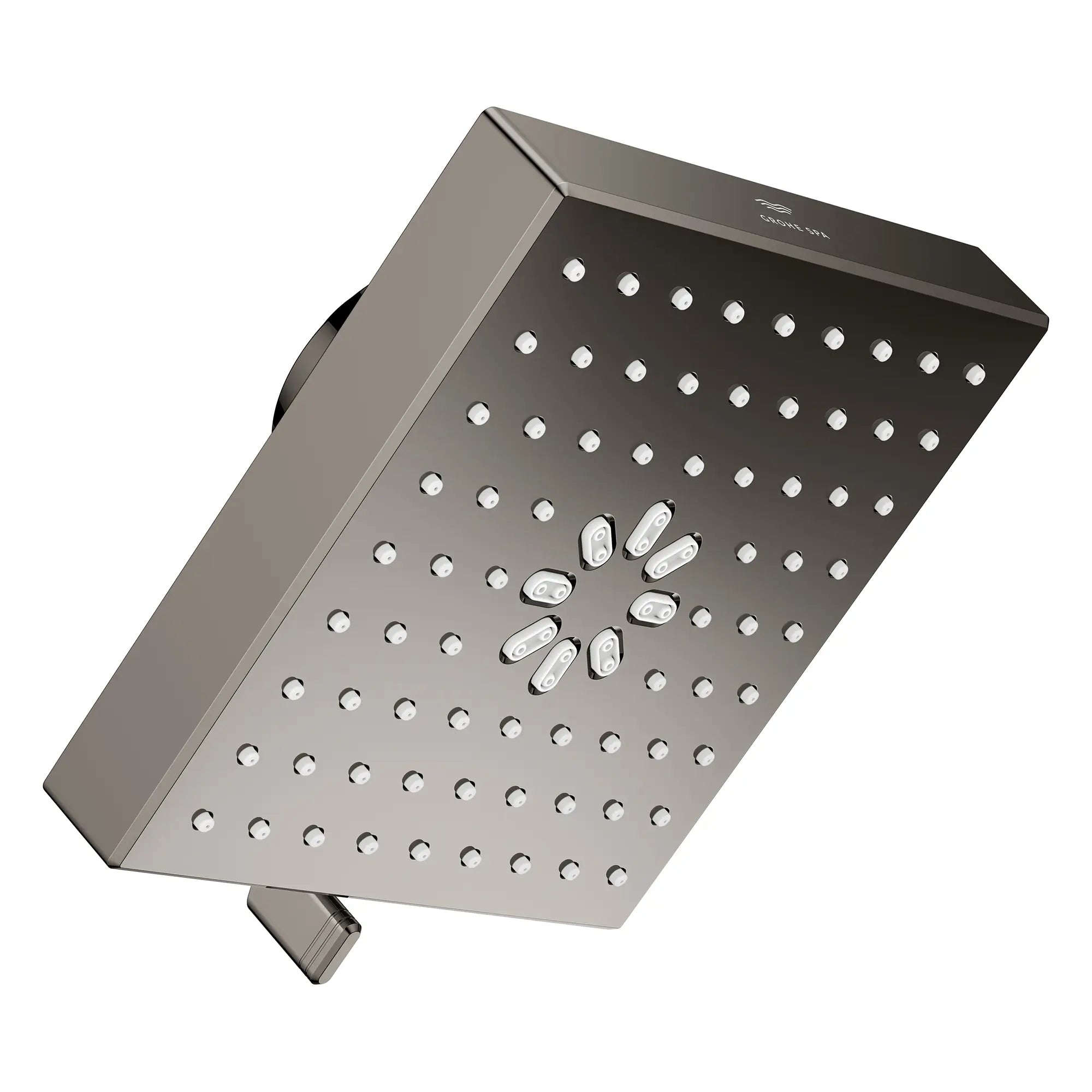 Rainshower Aqua Multi Spray 5 1/2" Square Shower Head with Aqua Booster 1.75 GPM (6.6 L/min) // HARD GRAPHITE // 283797_Aquabooster_SiloRight_111672A000_111673A000_002_01_0001_April2026_0_CDNwebp.webp