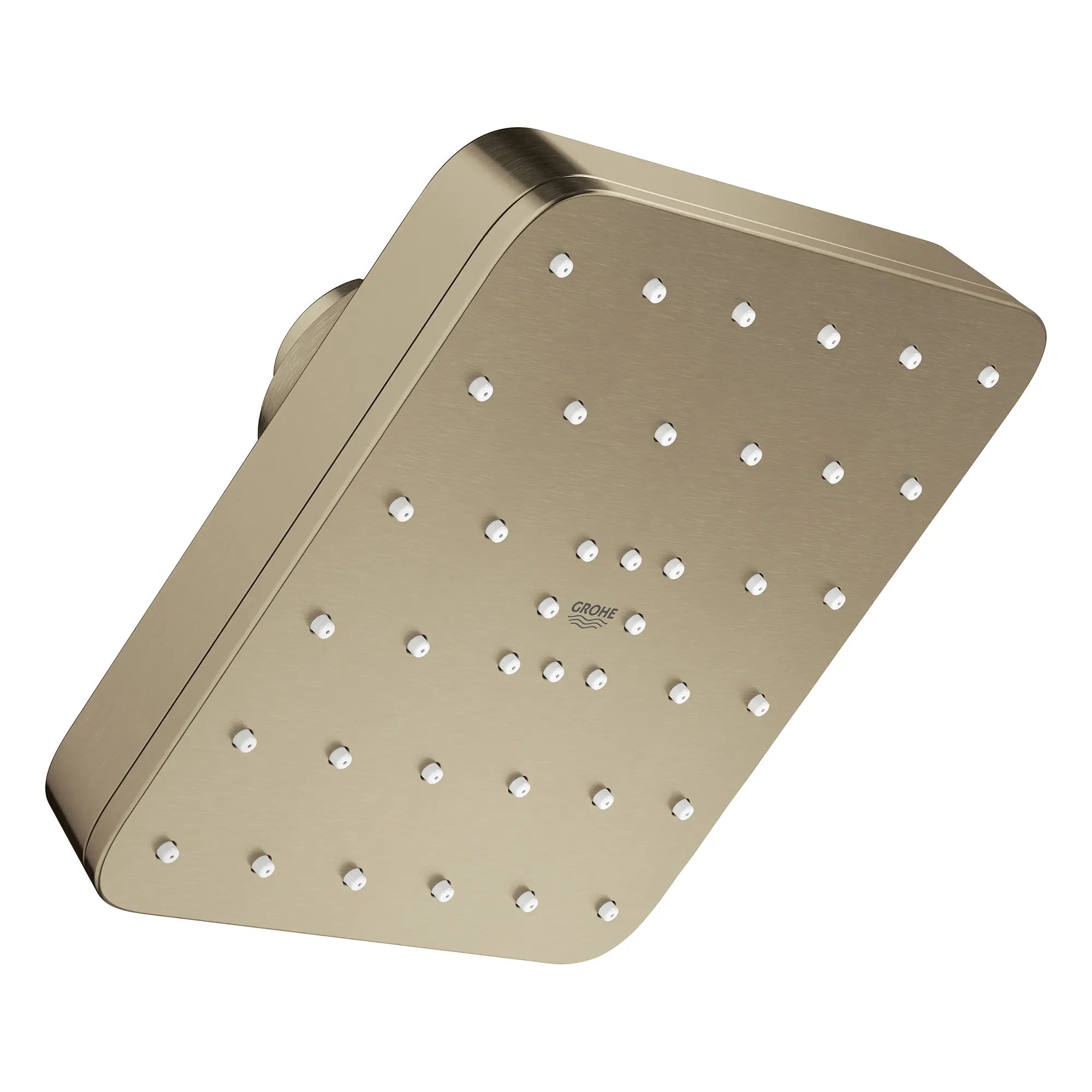 Euphoria 140 with AquaBooster Square Single Spray Shower Head 1.75 GPM (6.6L/min) // BRUSHED NICKEL INFINITYFINISH // 283816_Aquabooster_SiloRight_111718EN00_002_01_0001_April2026_0_CDNwebp.webp