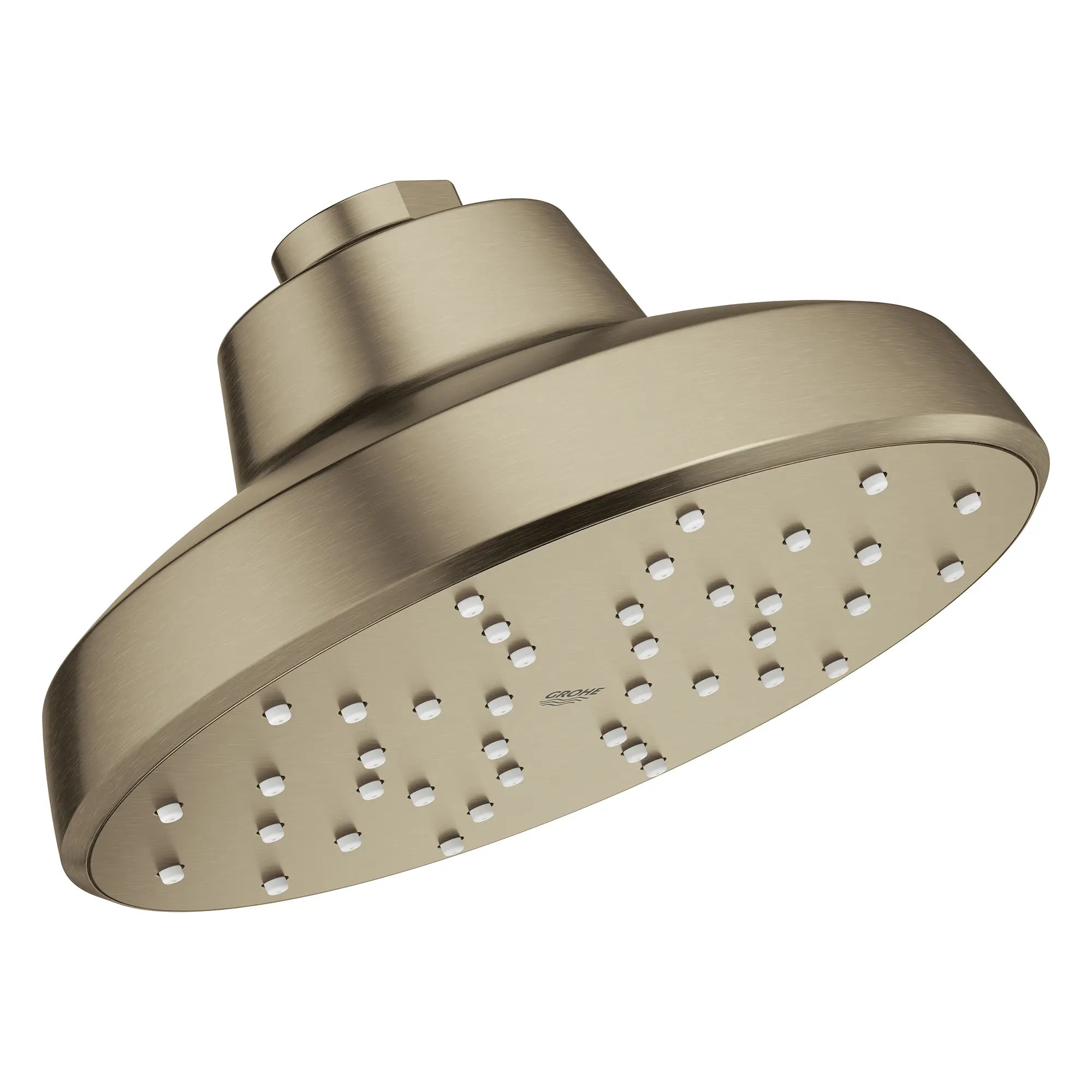 Tempesta 140 with AquaBooster Round Single Spray Shower Head 1.75 GPM (6.6L/min) // BRUSHED NICKEL INFINITYFINISH // 283828_Aquabooster_SiloRight_111727EN00_0002_April2026_0_CDNwebp.webp