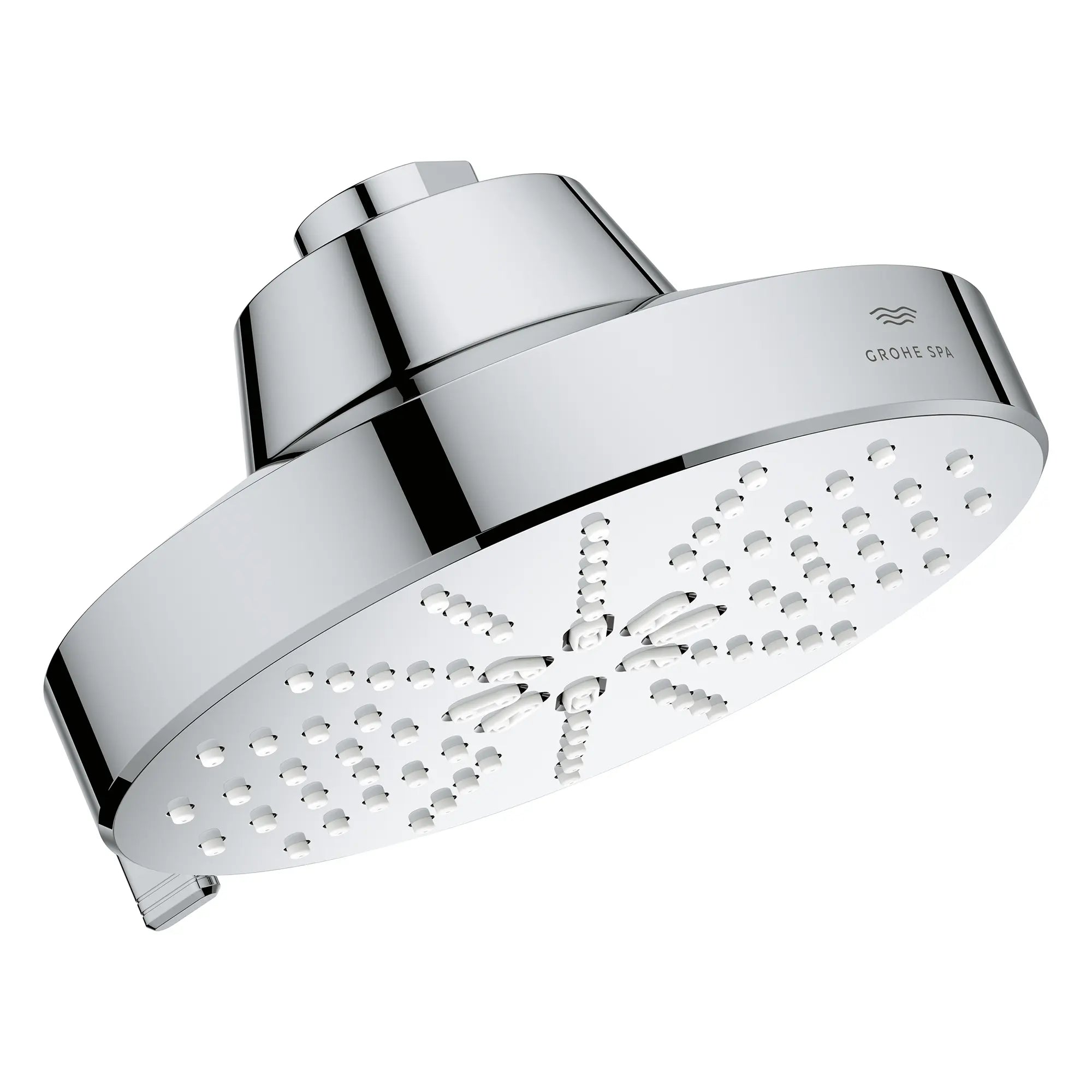 Rainshower Aqua 140 Multi Spray 5 1/2" Shower Head with Aqua Booster 1.75 GPM (6.6 L/min) // GROHE STARLIGHT CHROME // 283842_Aquabooster_SiloRight_1116110000_1116590000_0001_April2026_0_CDNwebp.webp