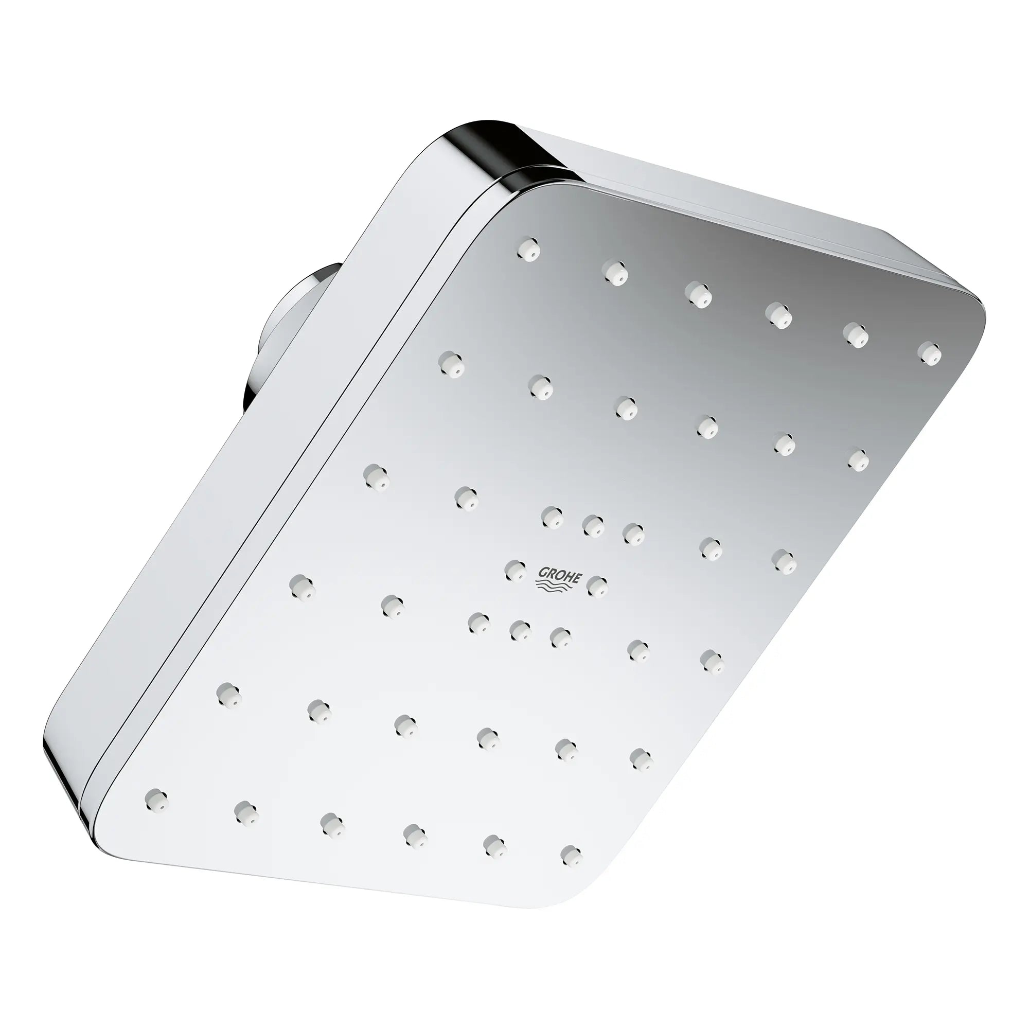 Euphoria 140 with AquaBooster Square Single Spray Shower Head 1.75 GPM (6.6L/min) // GROHE STARLIGHT CHROME // 283852_Aquabooster_SiloRight_1117180000_0001_April2026_0_CDNwebp.webp